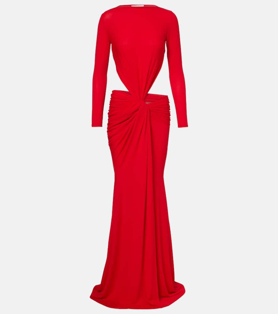 alex perry gathered crêpe jersey gown