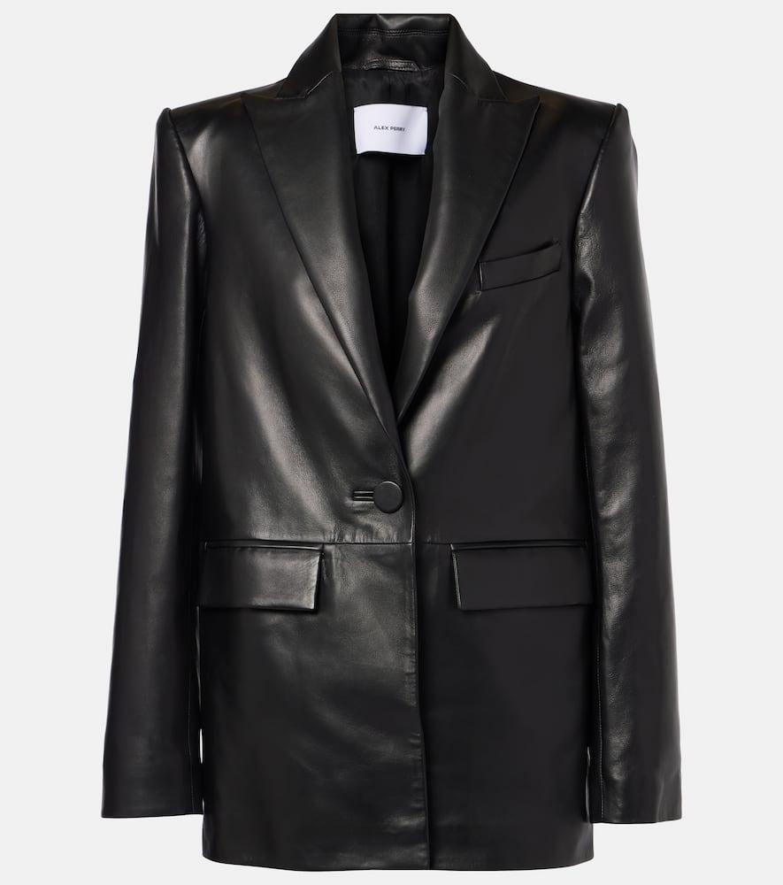 alex perry oversized leather blazer