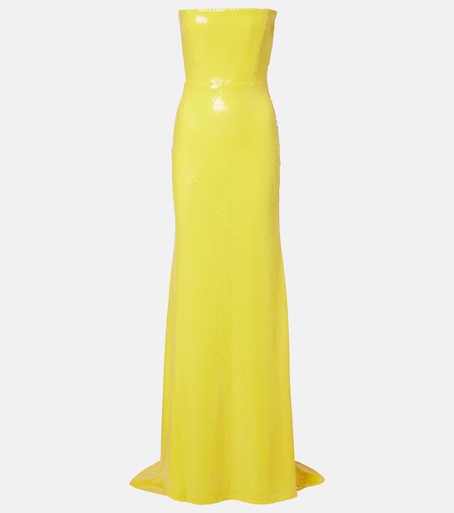 alex perry sequined corset gown