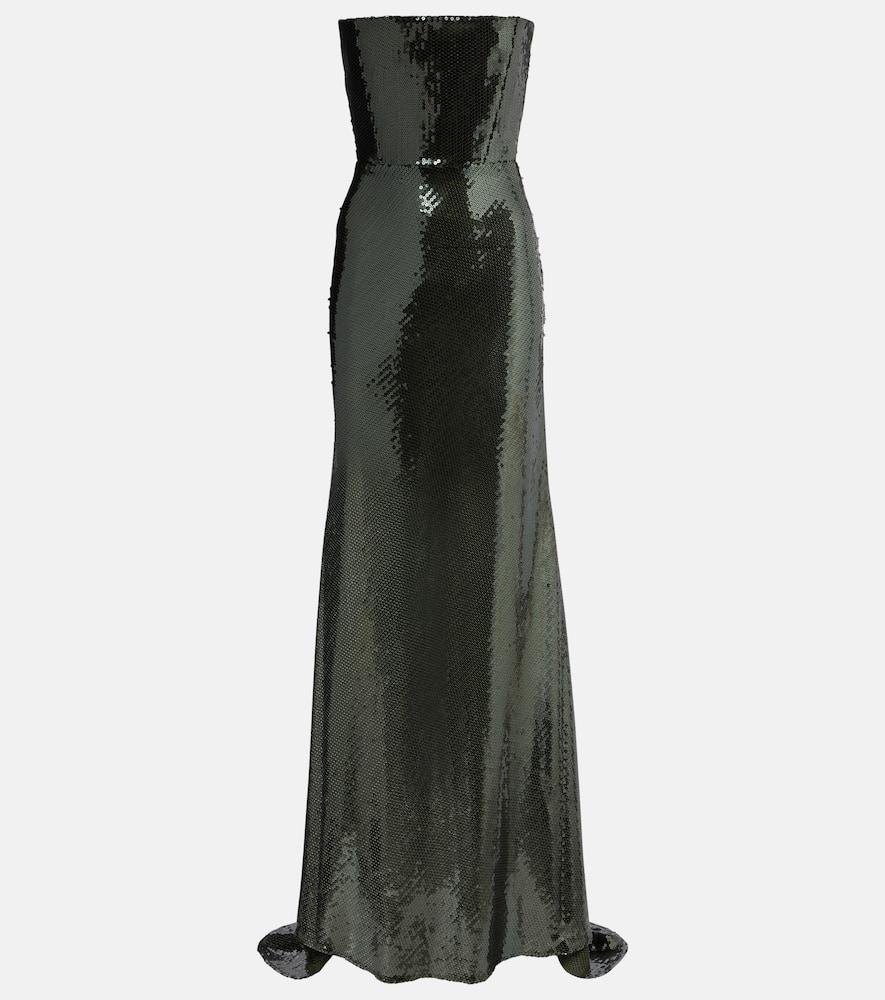 alex perry sequined corset gown