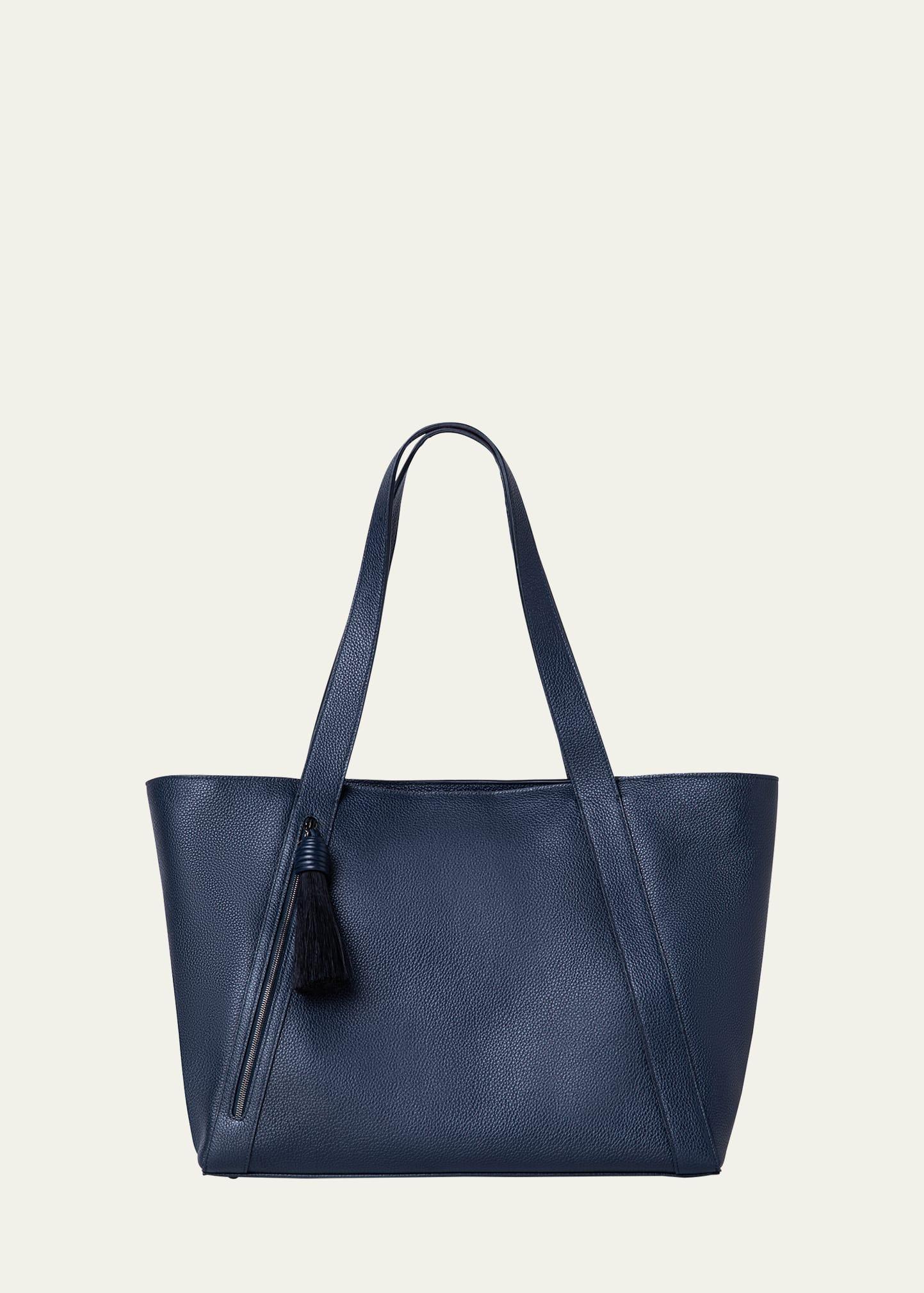 alexa zip leather tote bag