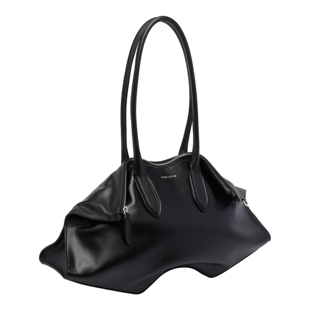 alexander mcqueen bags black calf leather - women