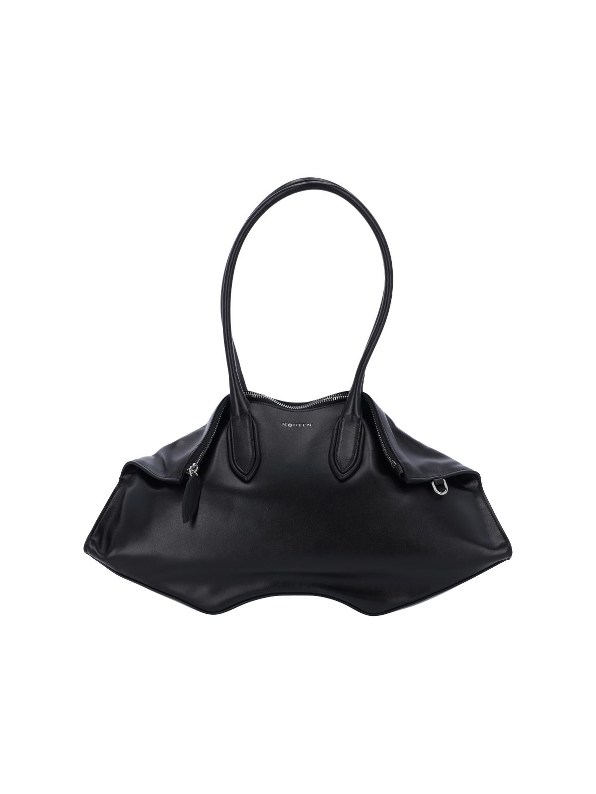 alexander mcqueen bags black calf leather - women