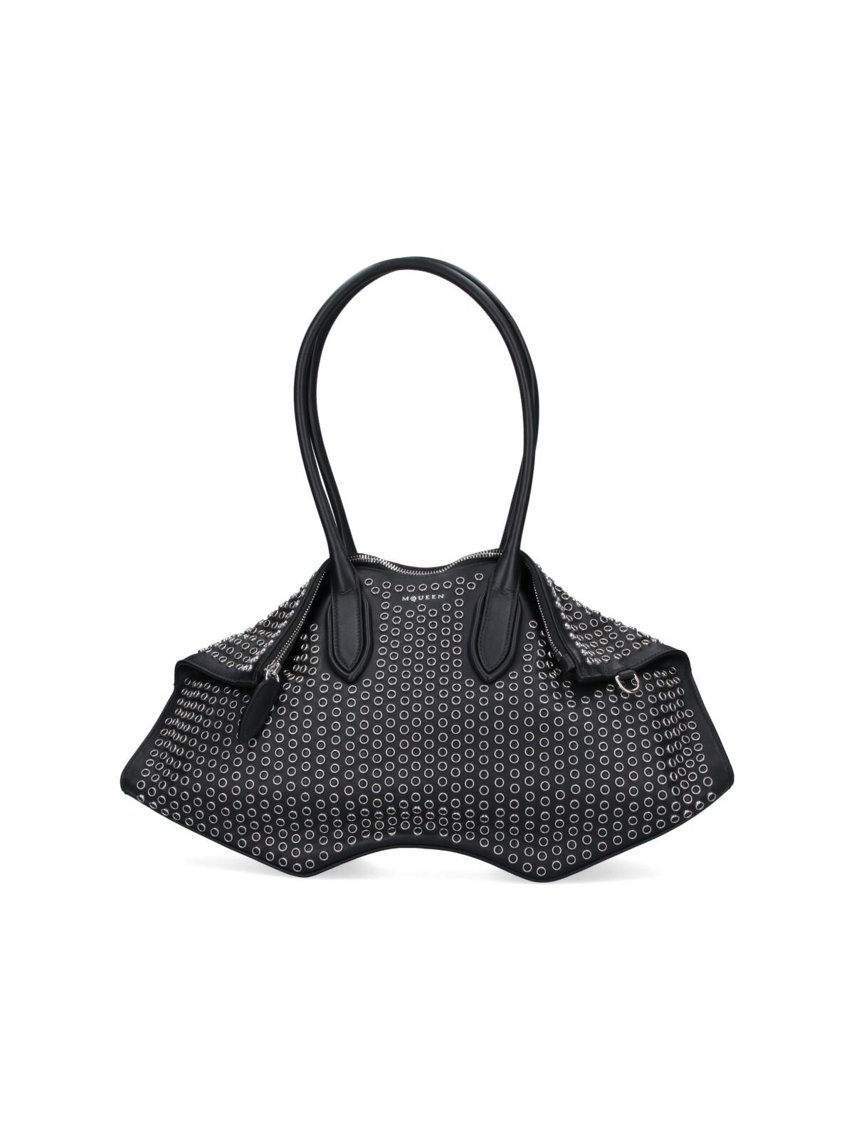 alexander mcqueen bags black calf leather - women