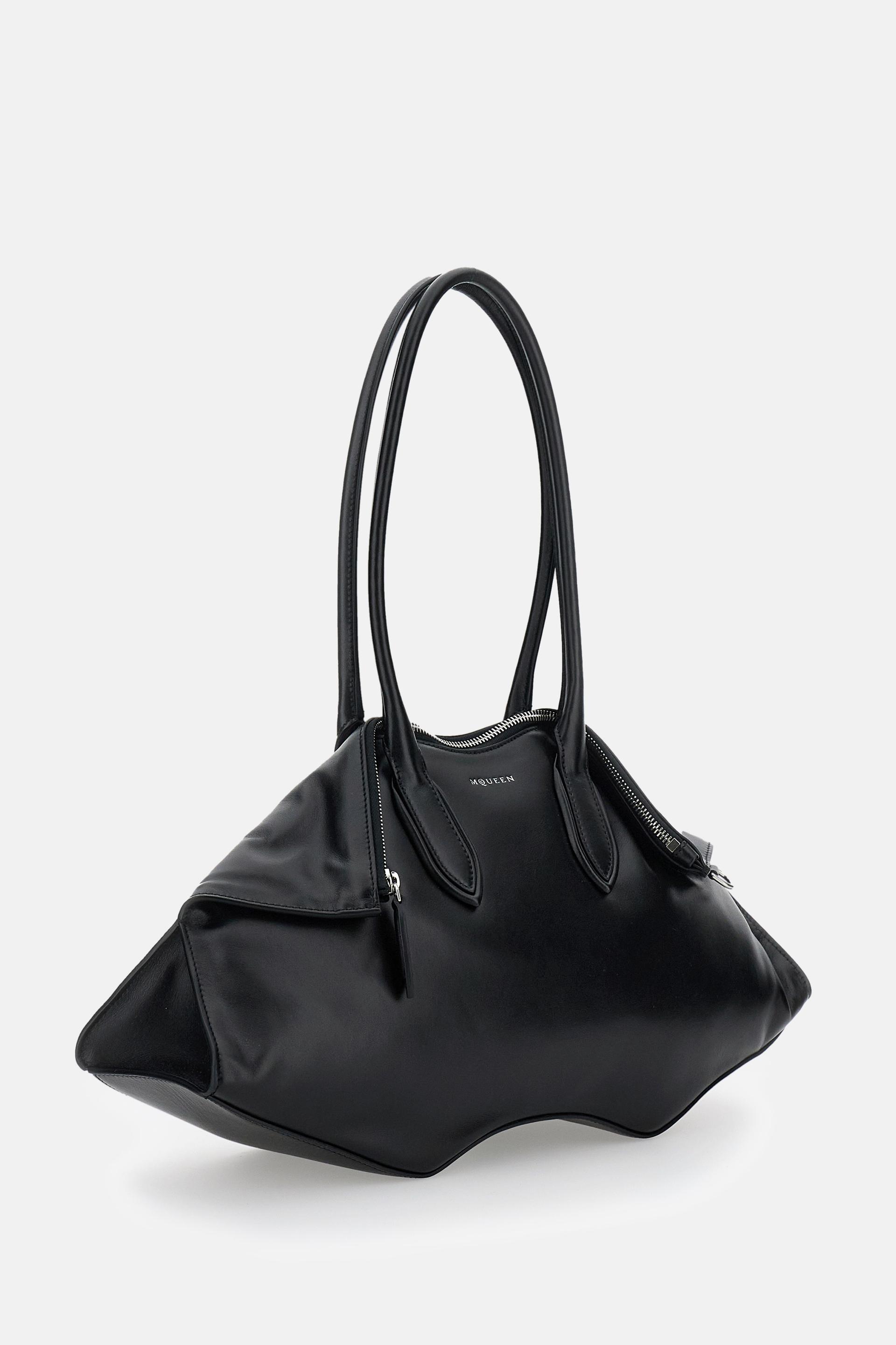 alexander mcqueen bags black leather - women