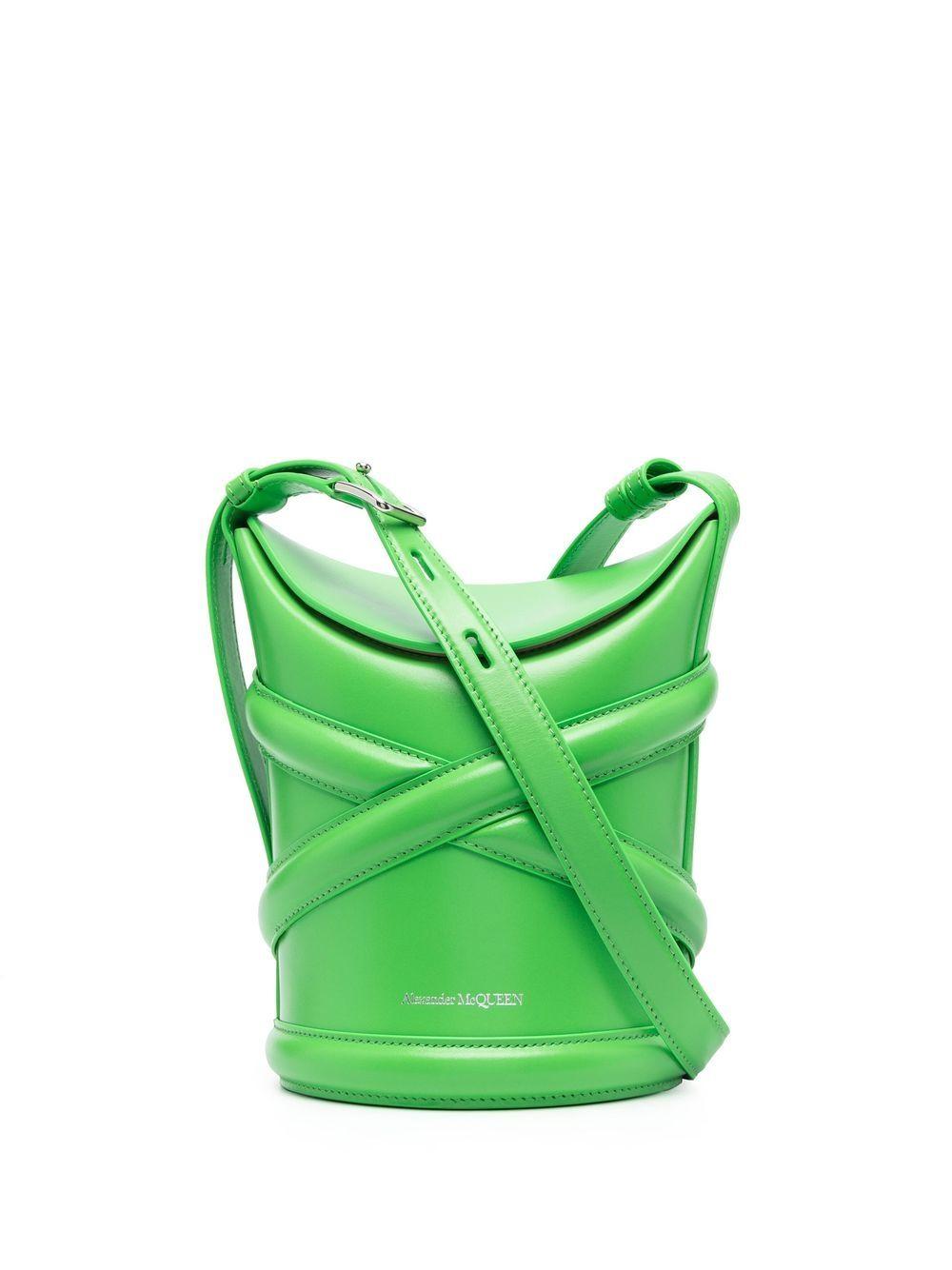 alexander mcqueen bags green outer: calf leather - women