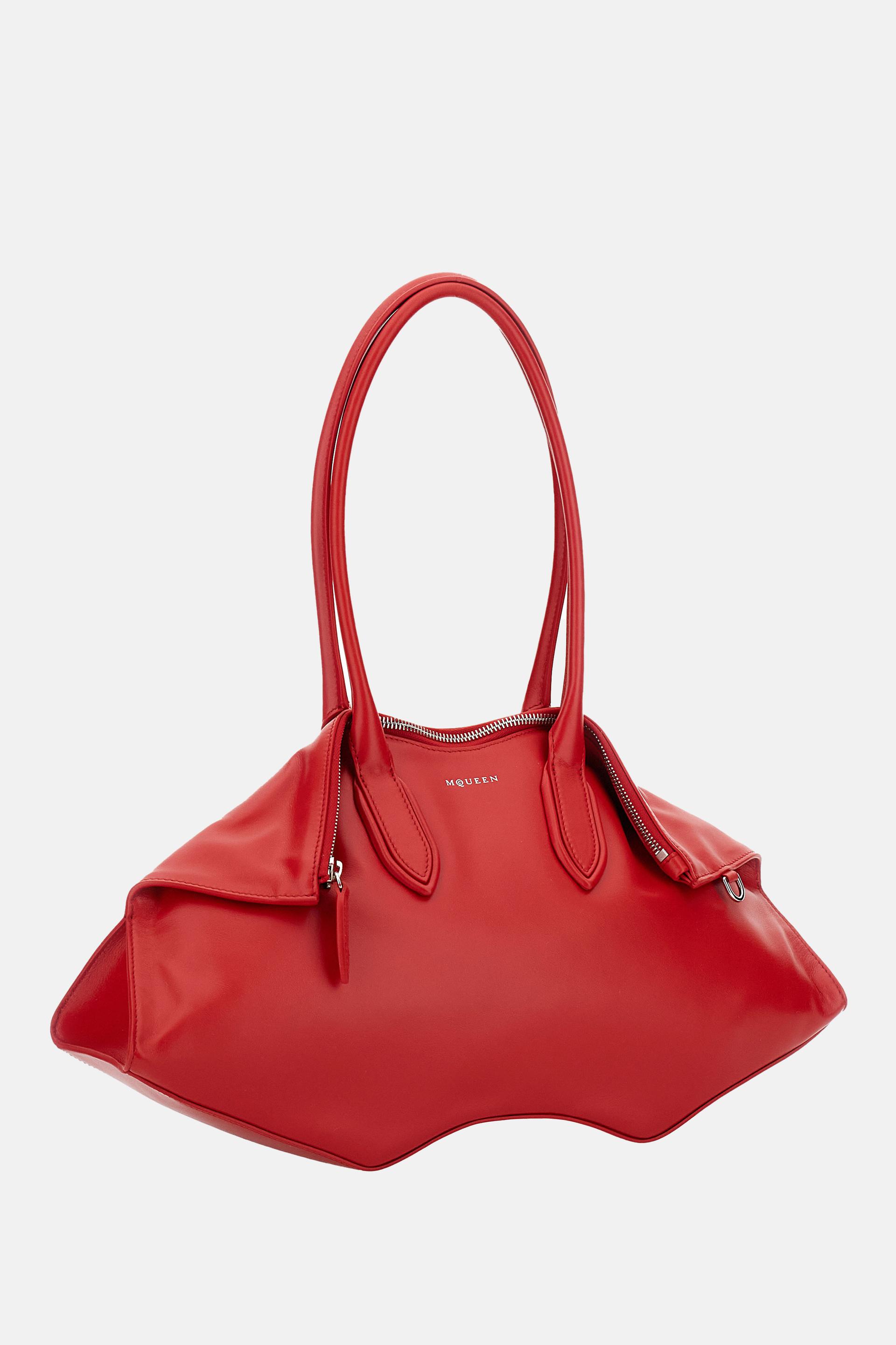 alexander mcqueen bags red leather - women