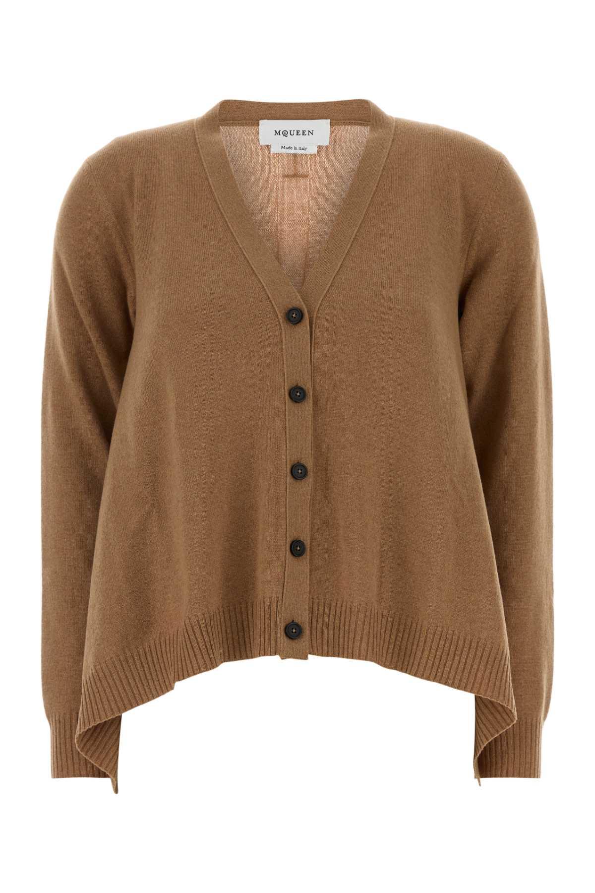 alexander mcqueen biscuit cashmere blend oversize cardigan