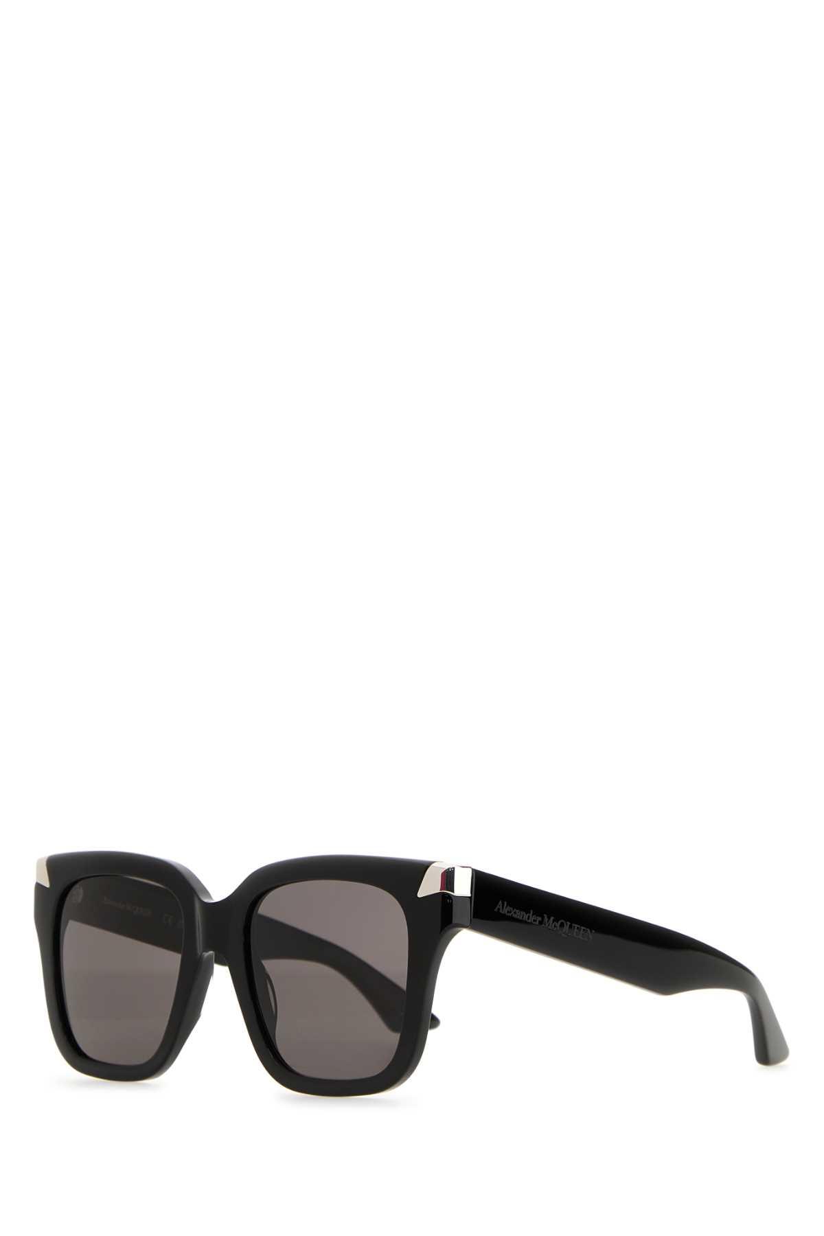 alexander mcqueen black acetate punk rivet sunglasses