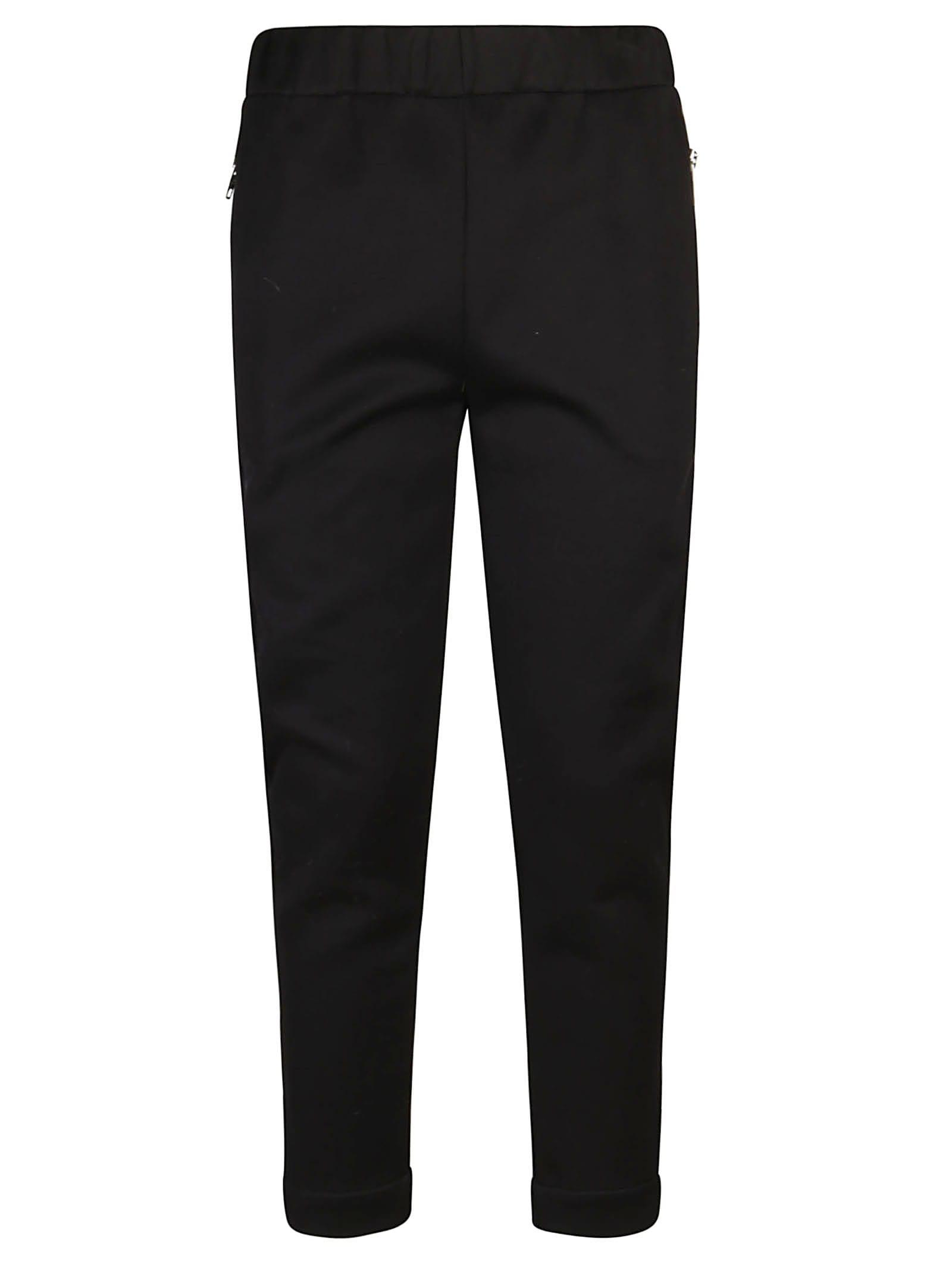 alexander mcqueen black cotton blend trousers