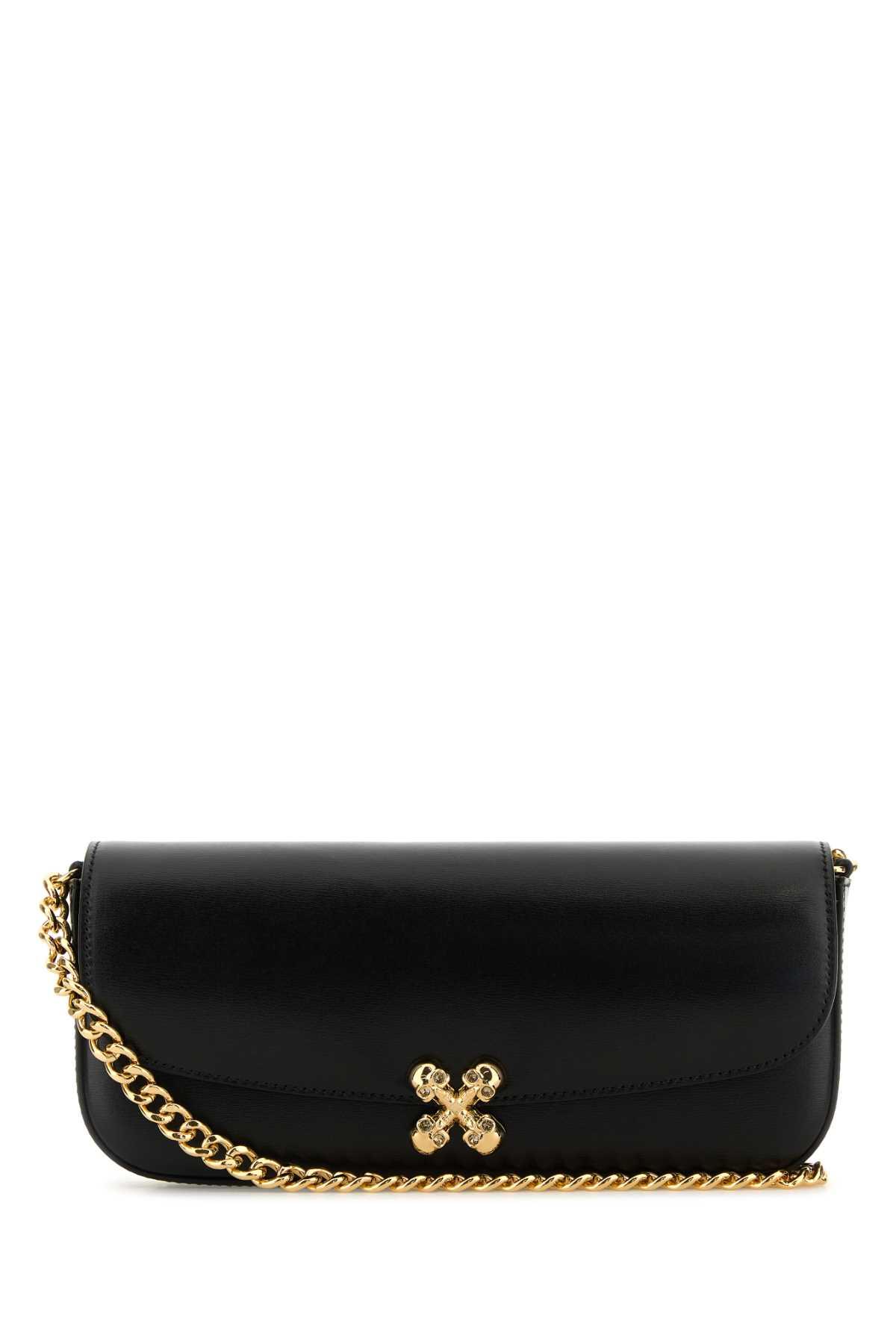 alexander mcqueen black leather skull flower crossbody bag