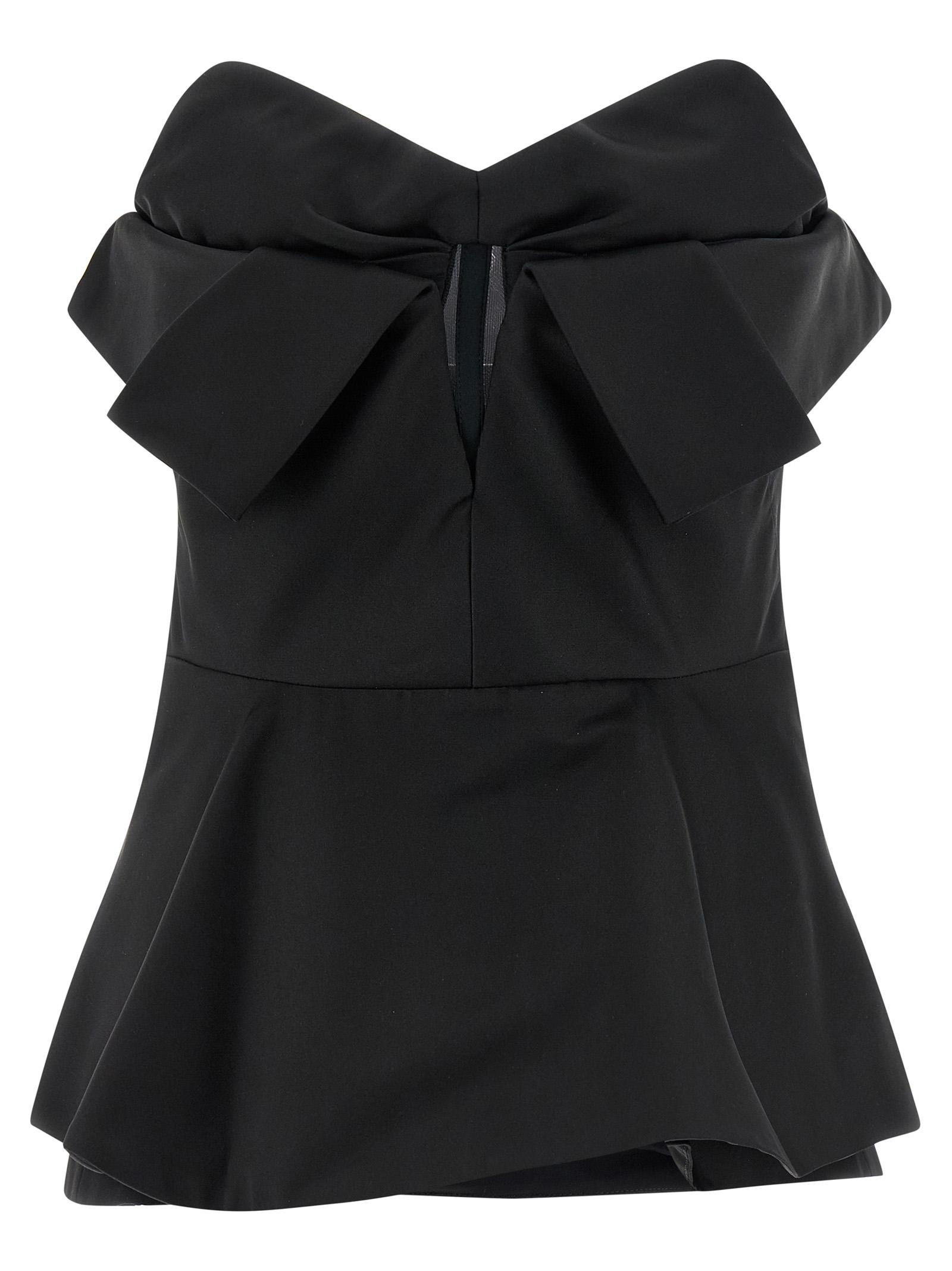 alexander mcqueen bustier top black polyester tops - women