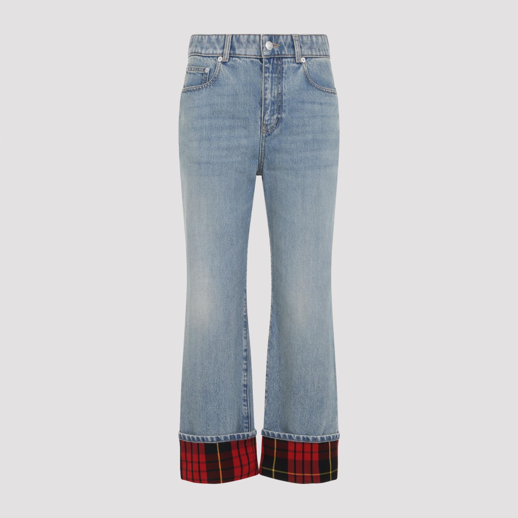 alexander mcqueen cotton jeans blue - women