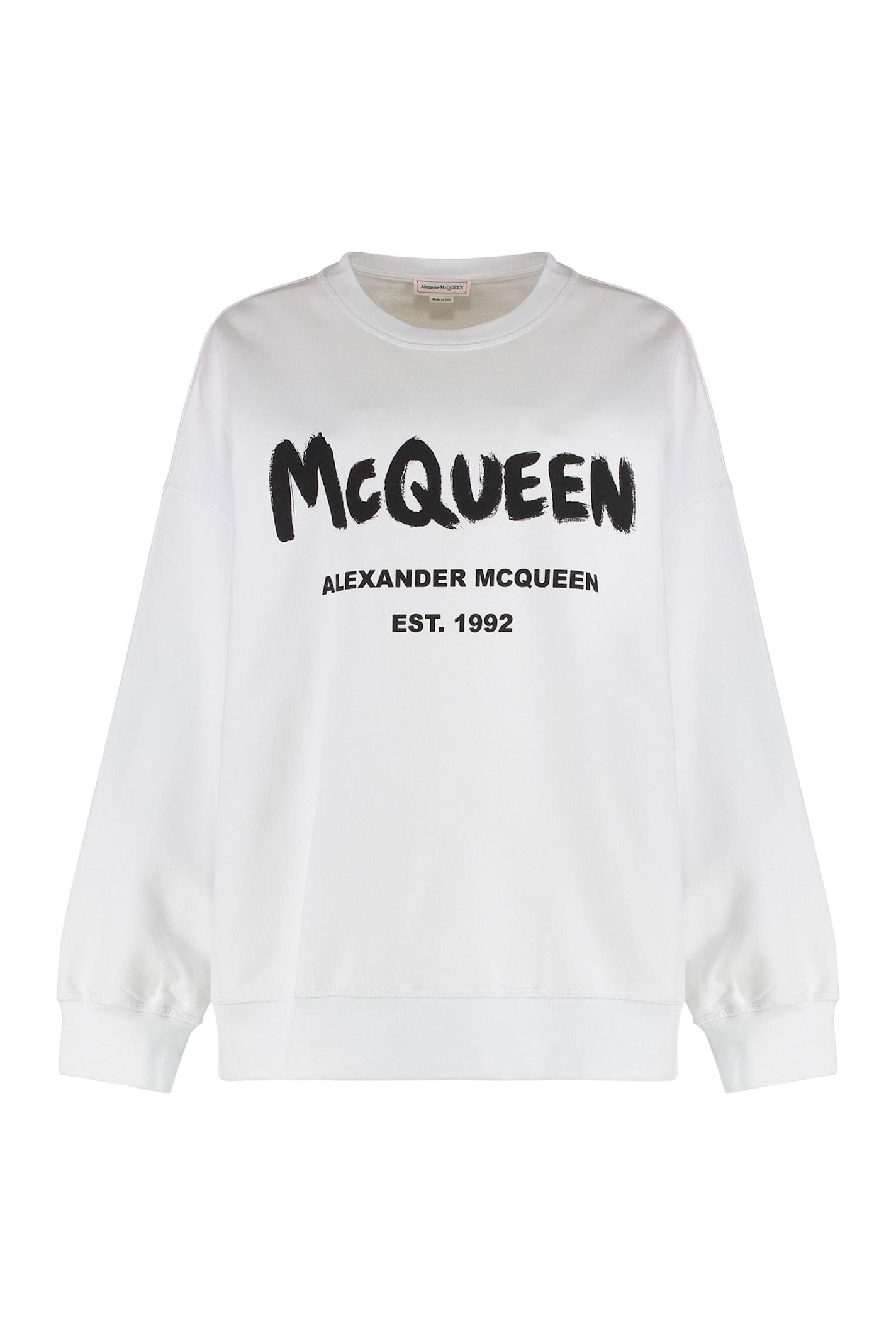 alexander mcqueen cotton sweatshirt with logo