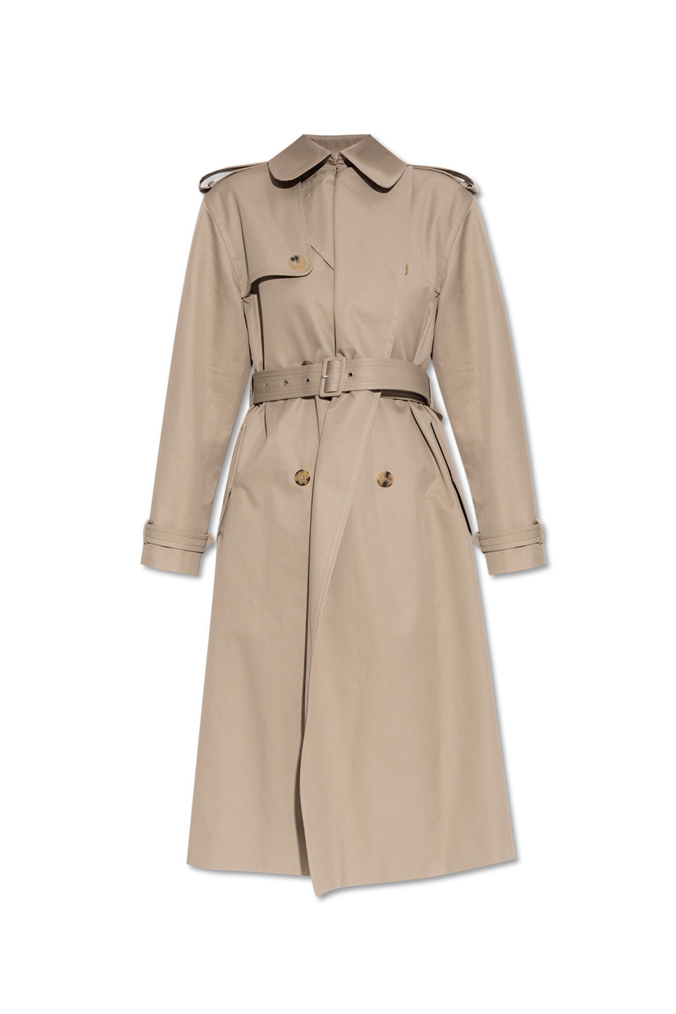 alexander mcqueen cotton trench coat with belt