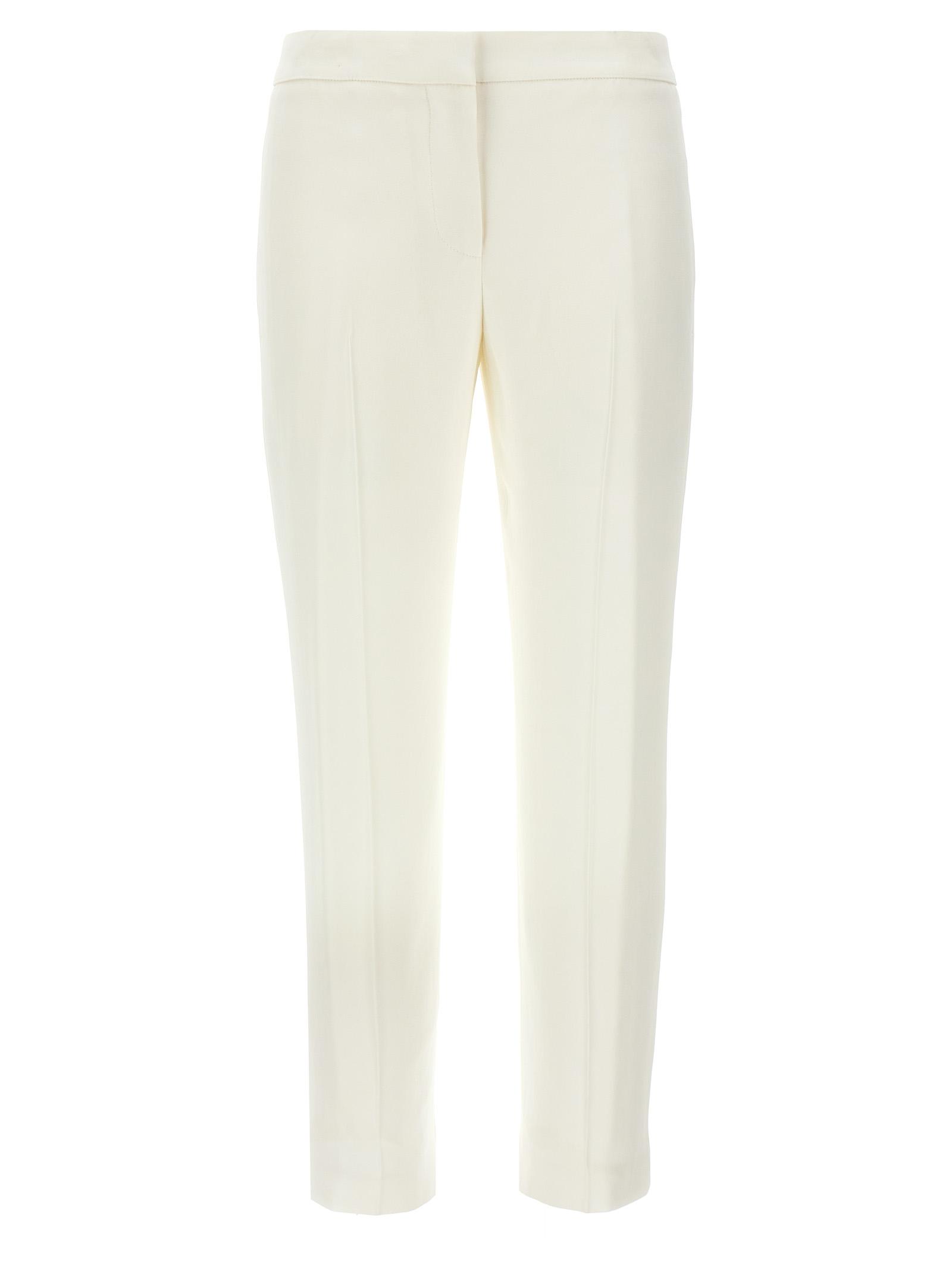 alexander mcqueen crepe pants white viscose - women