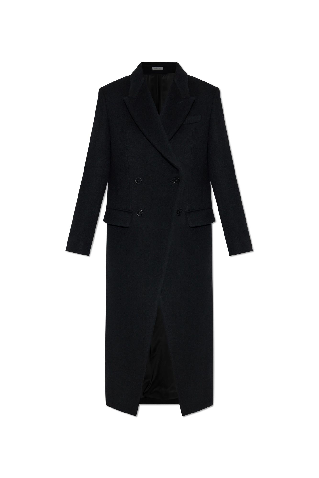 alexander mcqueen double-breasted wool coat