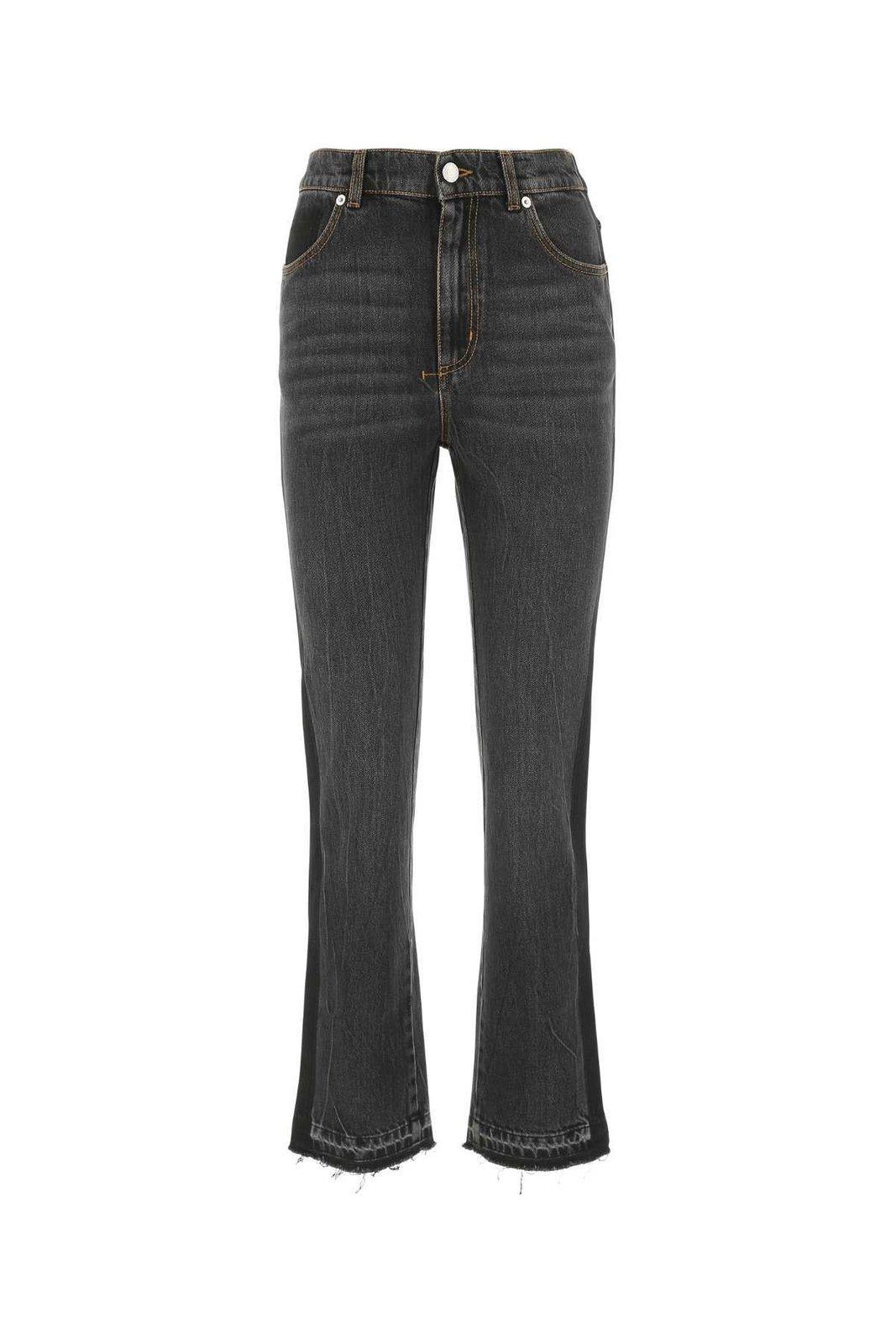 alexander mcqueen flared denim jeans