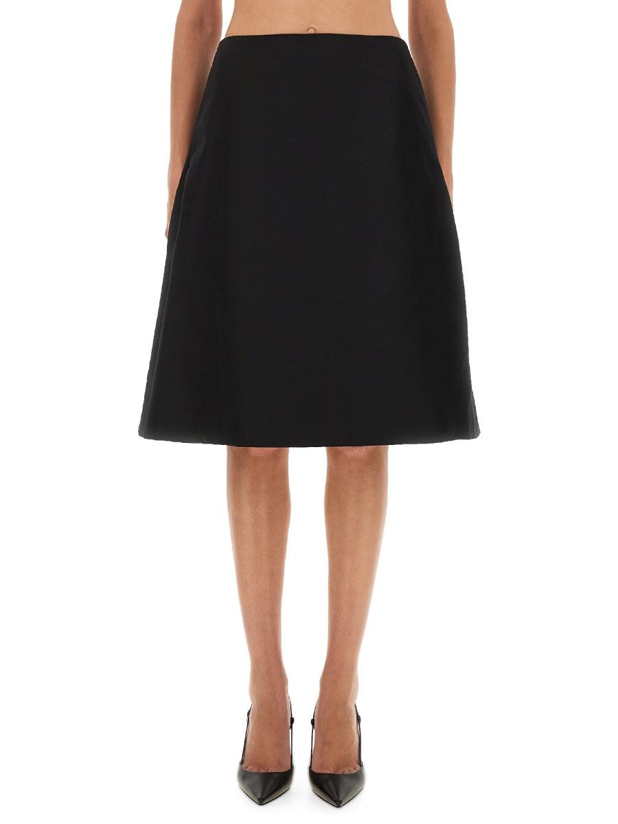 alexander mcqueen flared midi skirt