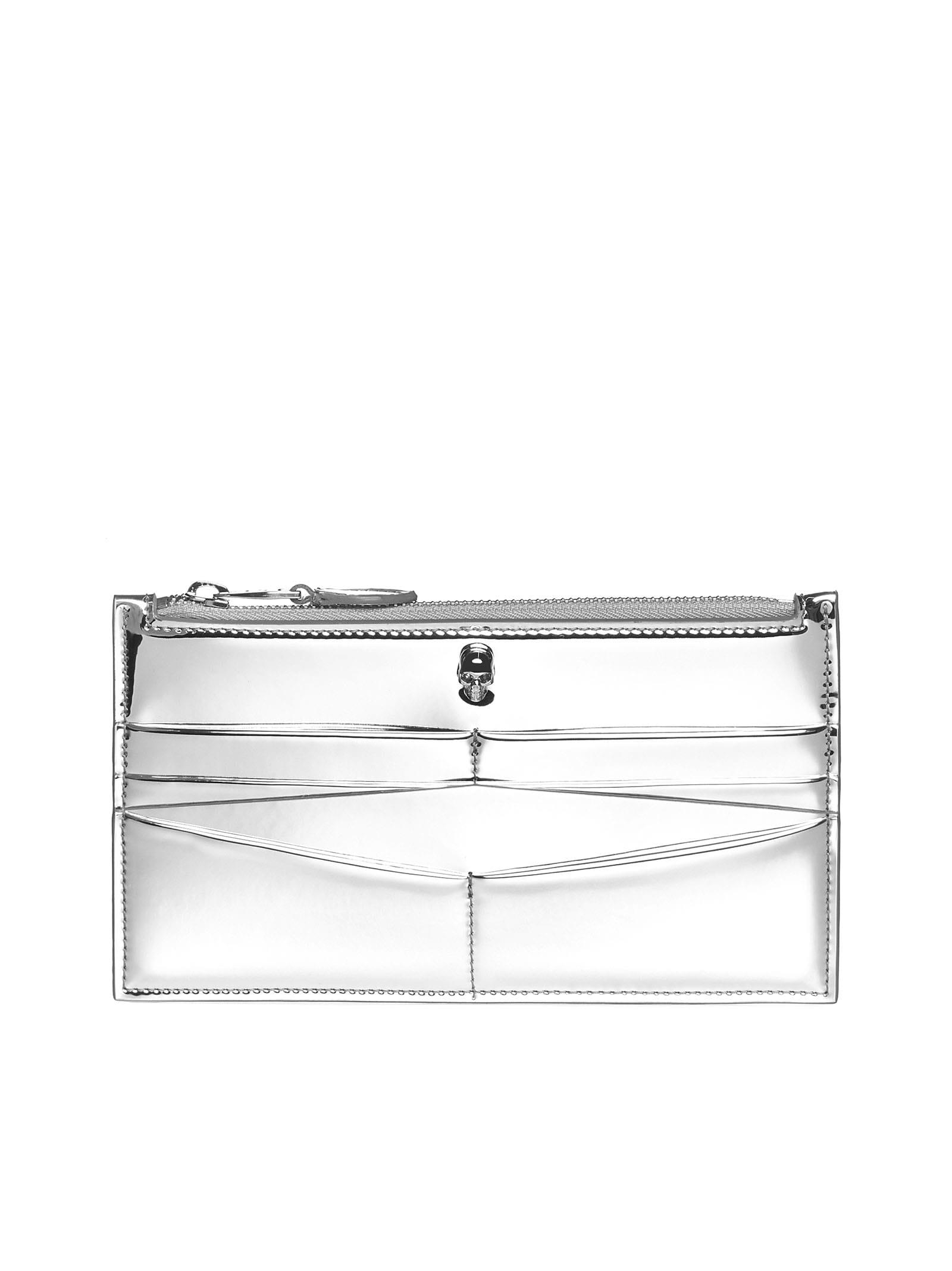 alexander mcqueen flat sip wallet