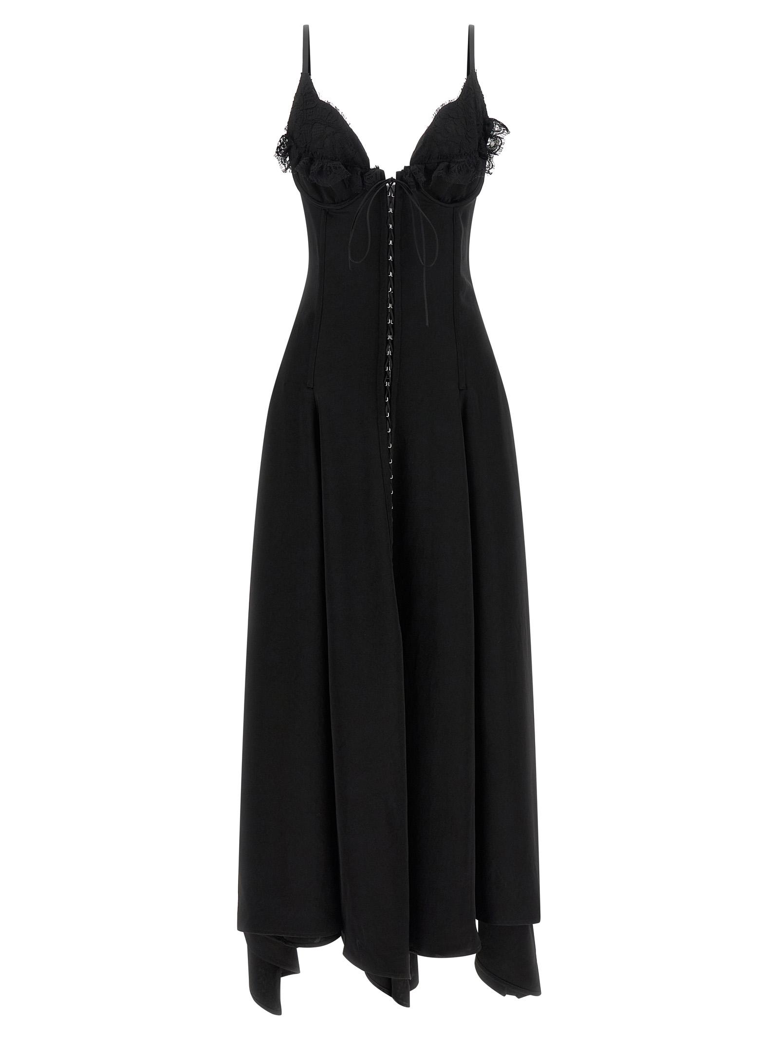 alexander mcqueen gancini dress black acetate - women