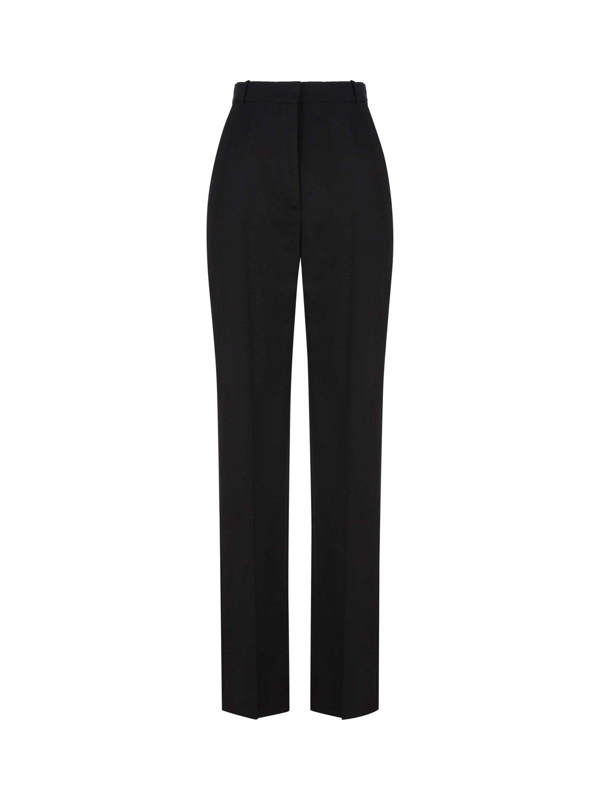alexander mcqueen high-waist pleat detailed trousers