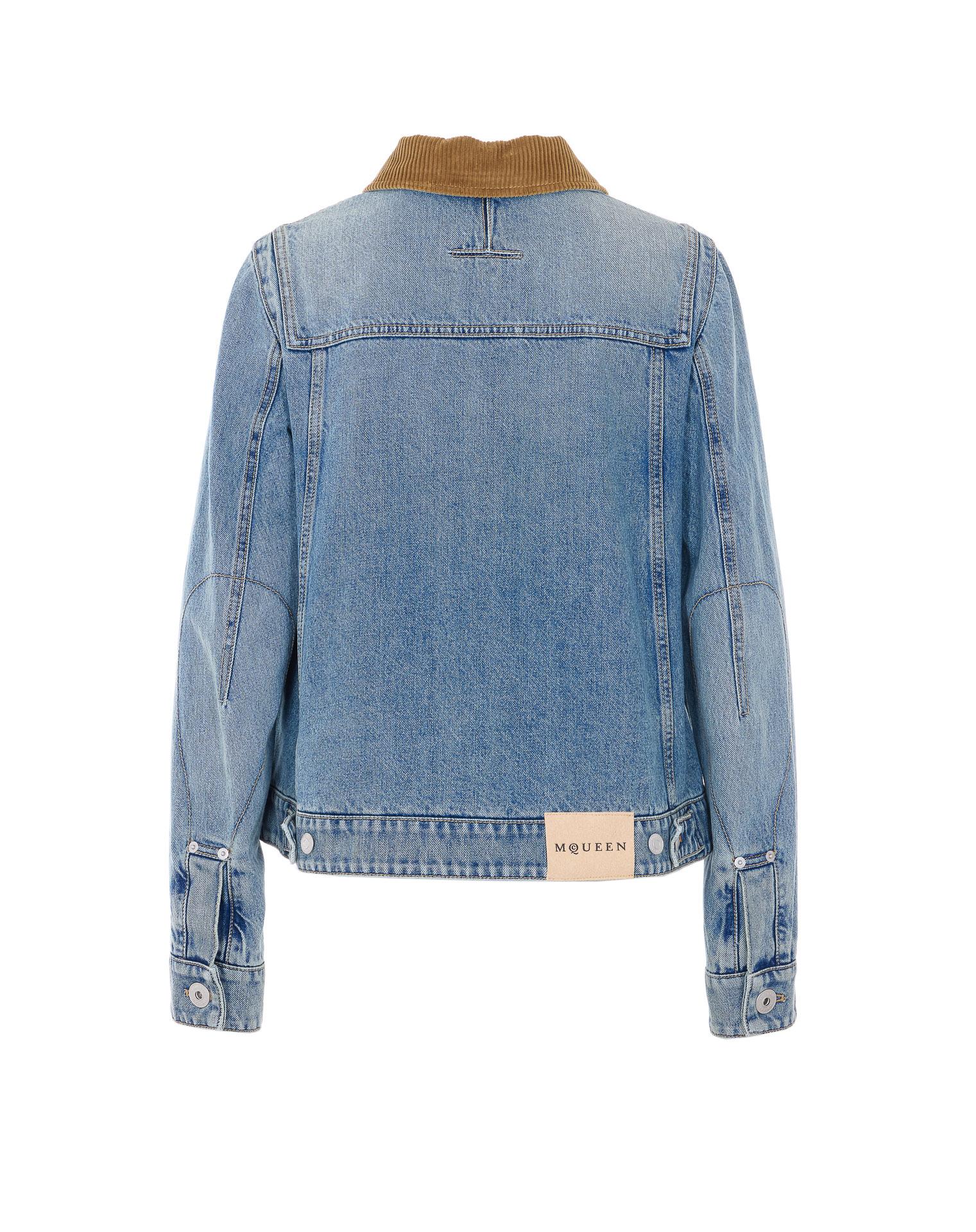 alexander mcqueen jackets blue cotton - women