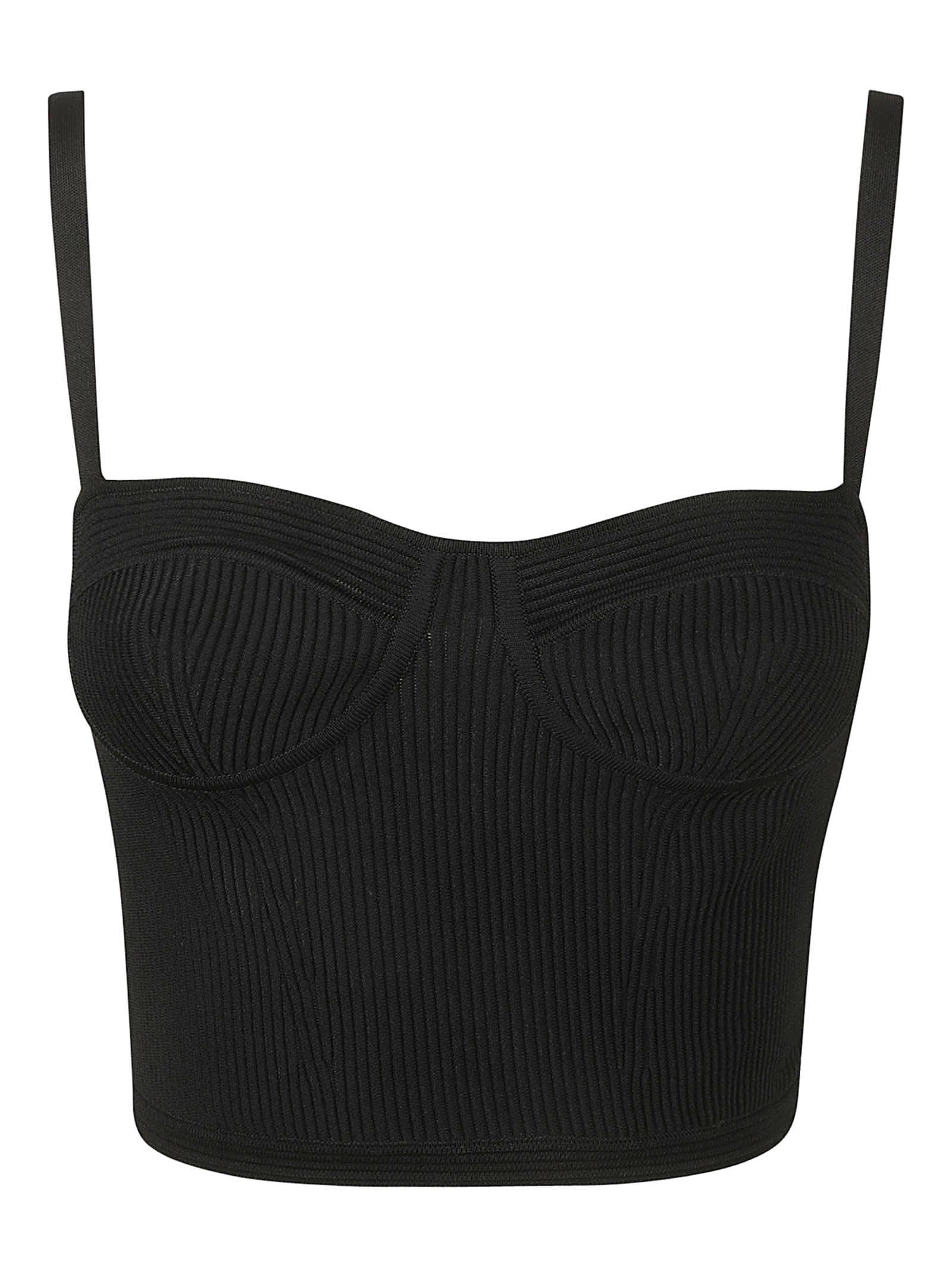 alexander mcqueen knit cropped top