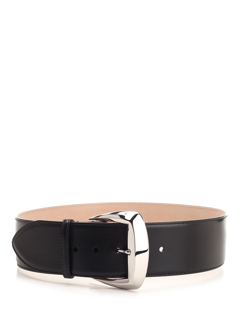 alexander mcqueen leather high belt