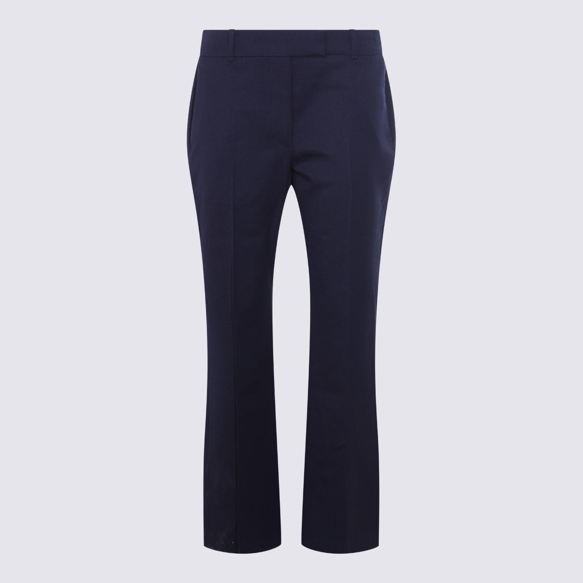alexander mcqueen navy wool pants