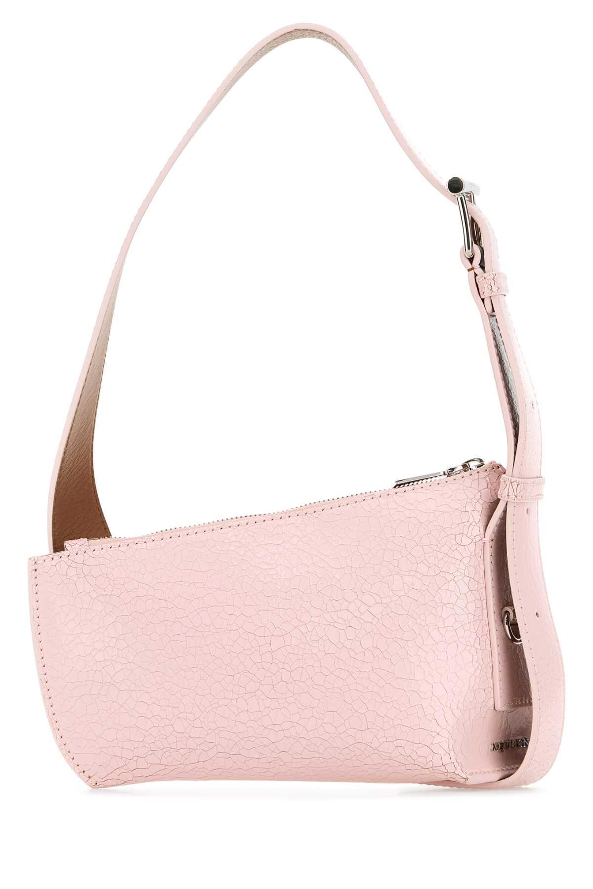 alexander mcqueen pink leather sling t-bar crossbody bag