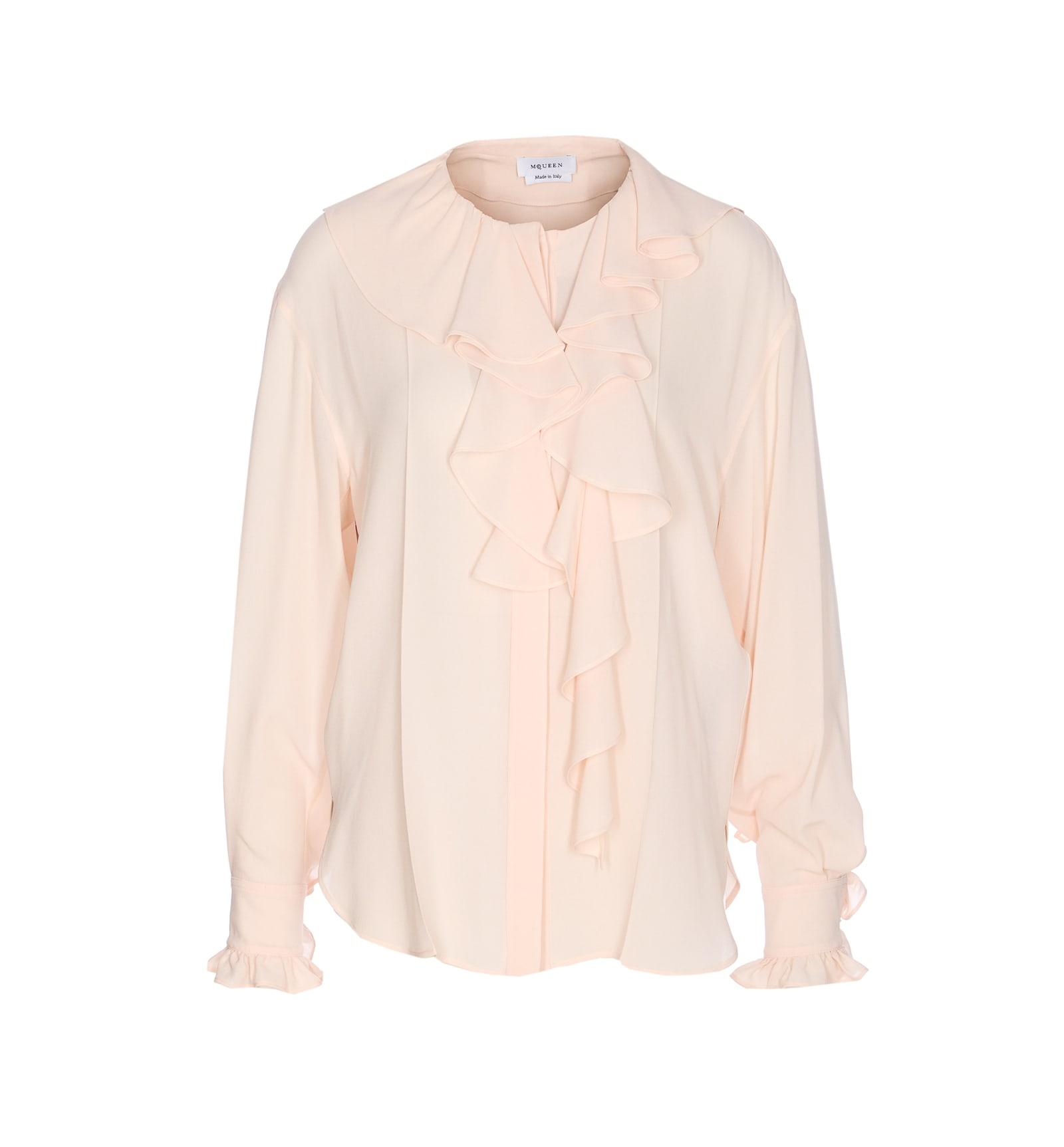 alexander mcqueen pleated blouse