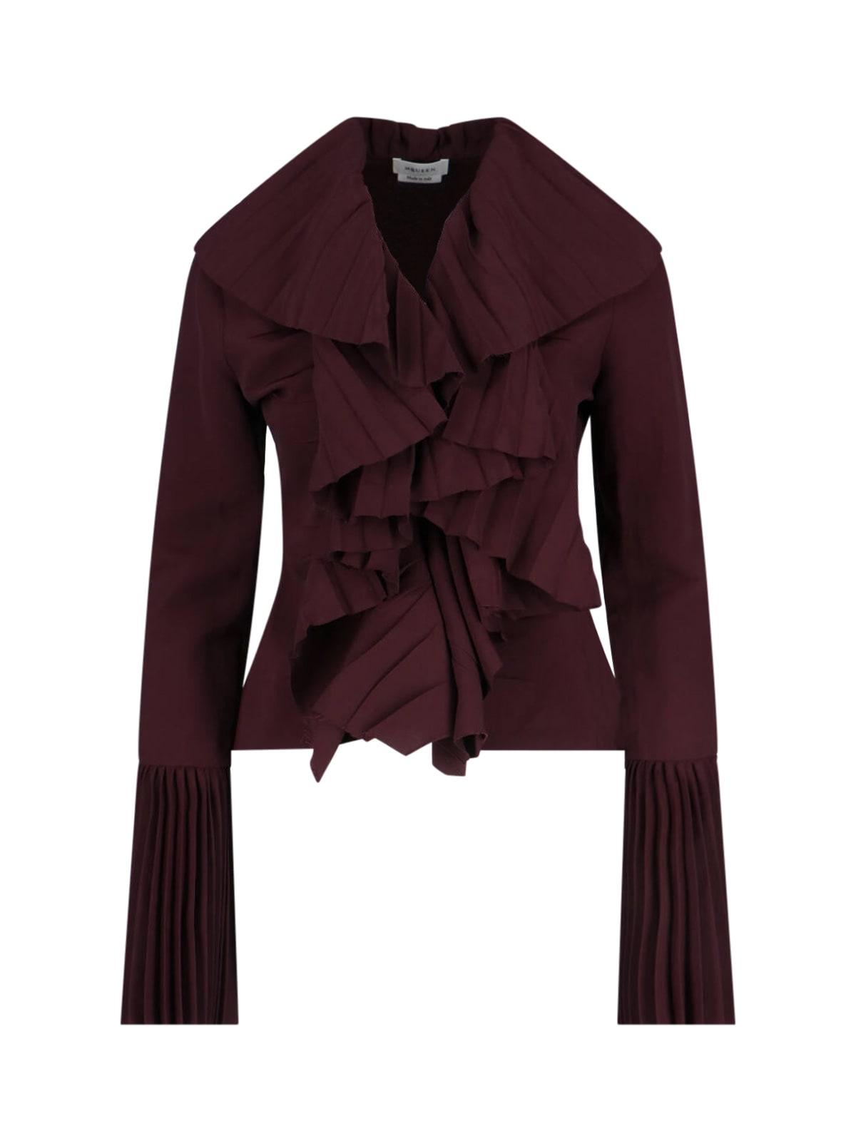 alexander mcqueen pleated blouse