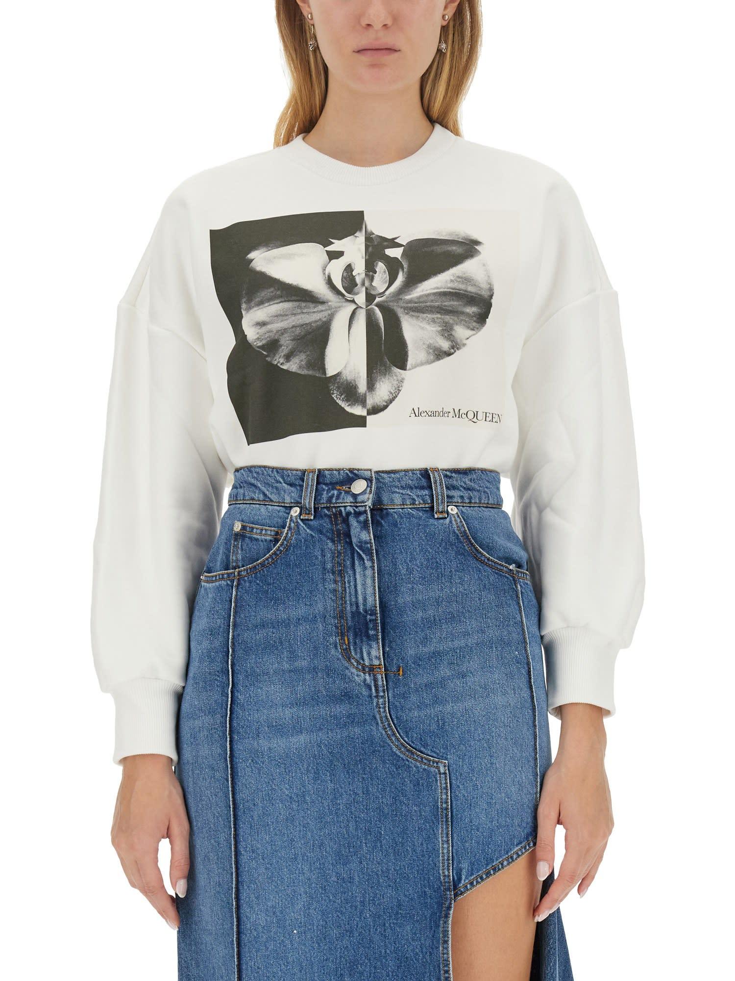 alexander mcqueen printed sweatshirt