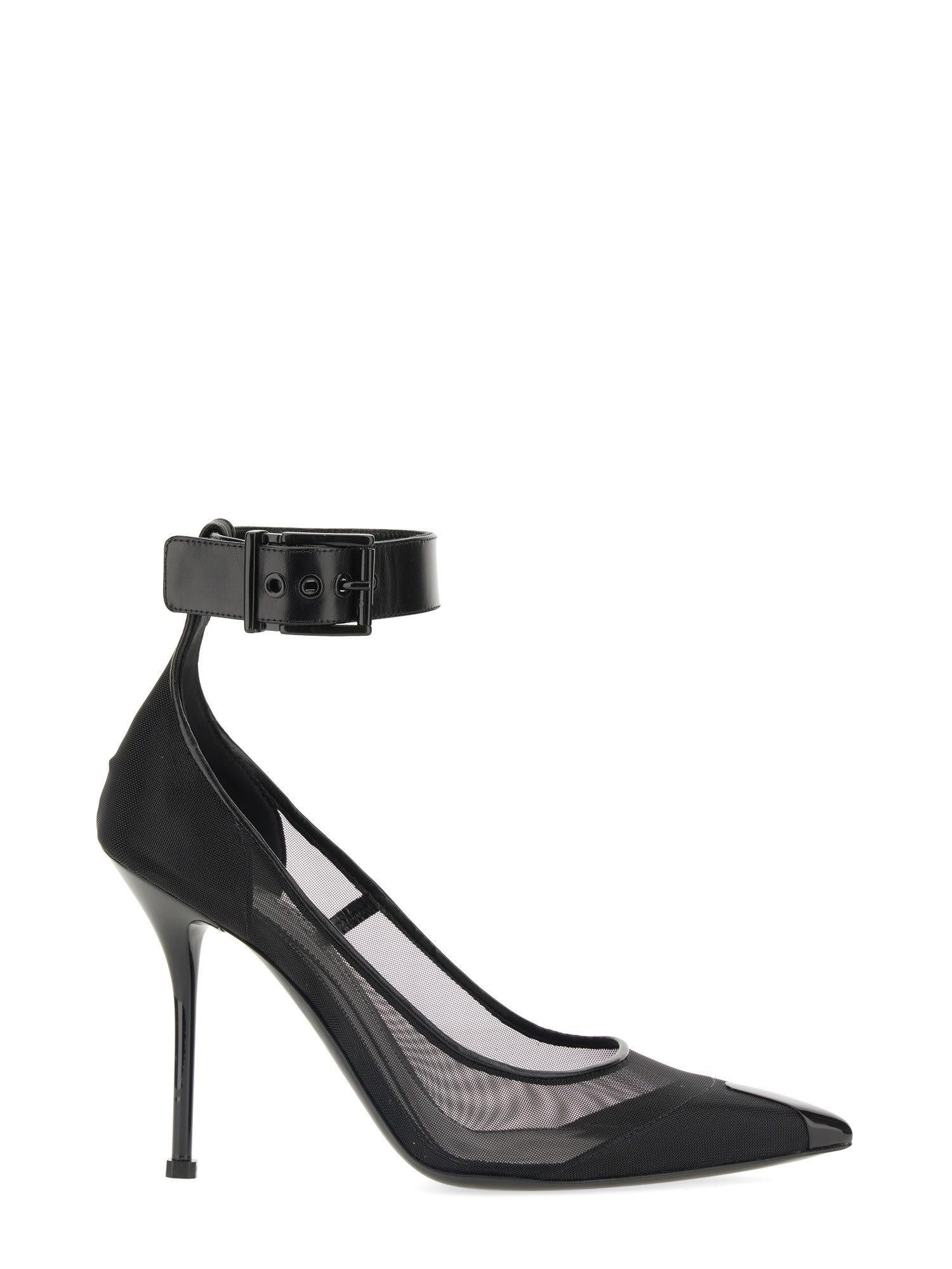 alexander mcqueen punk pumps with strap