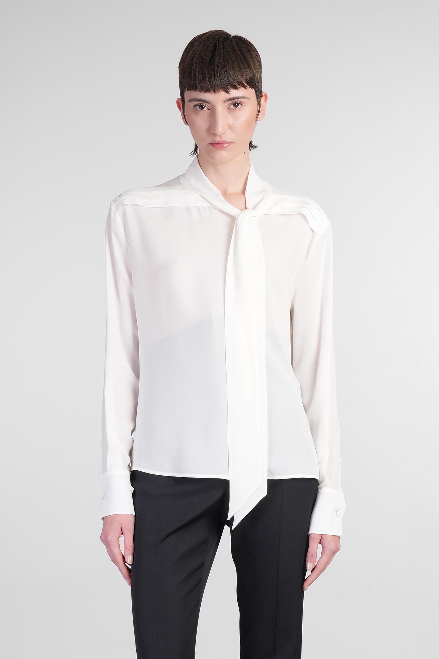 alexander mcqueen shirt in beige silk