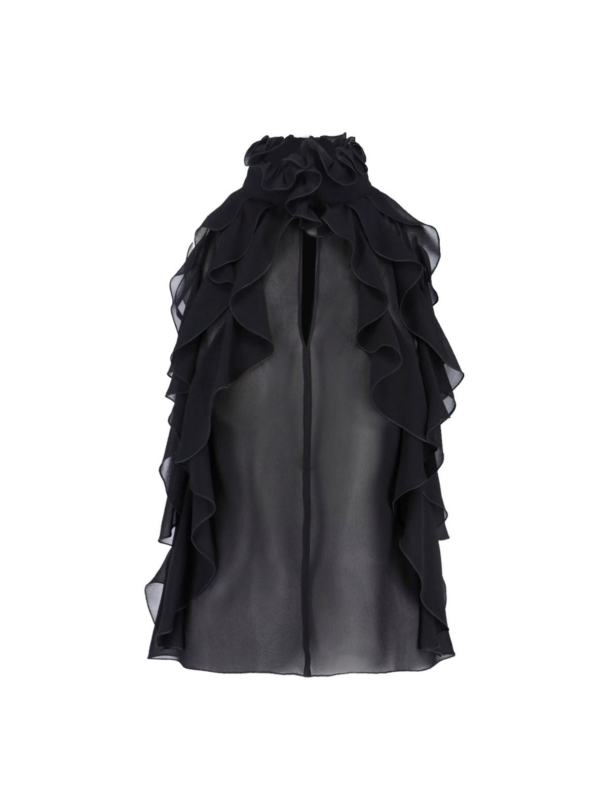 alexander mcqueen silk top