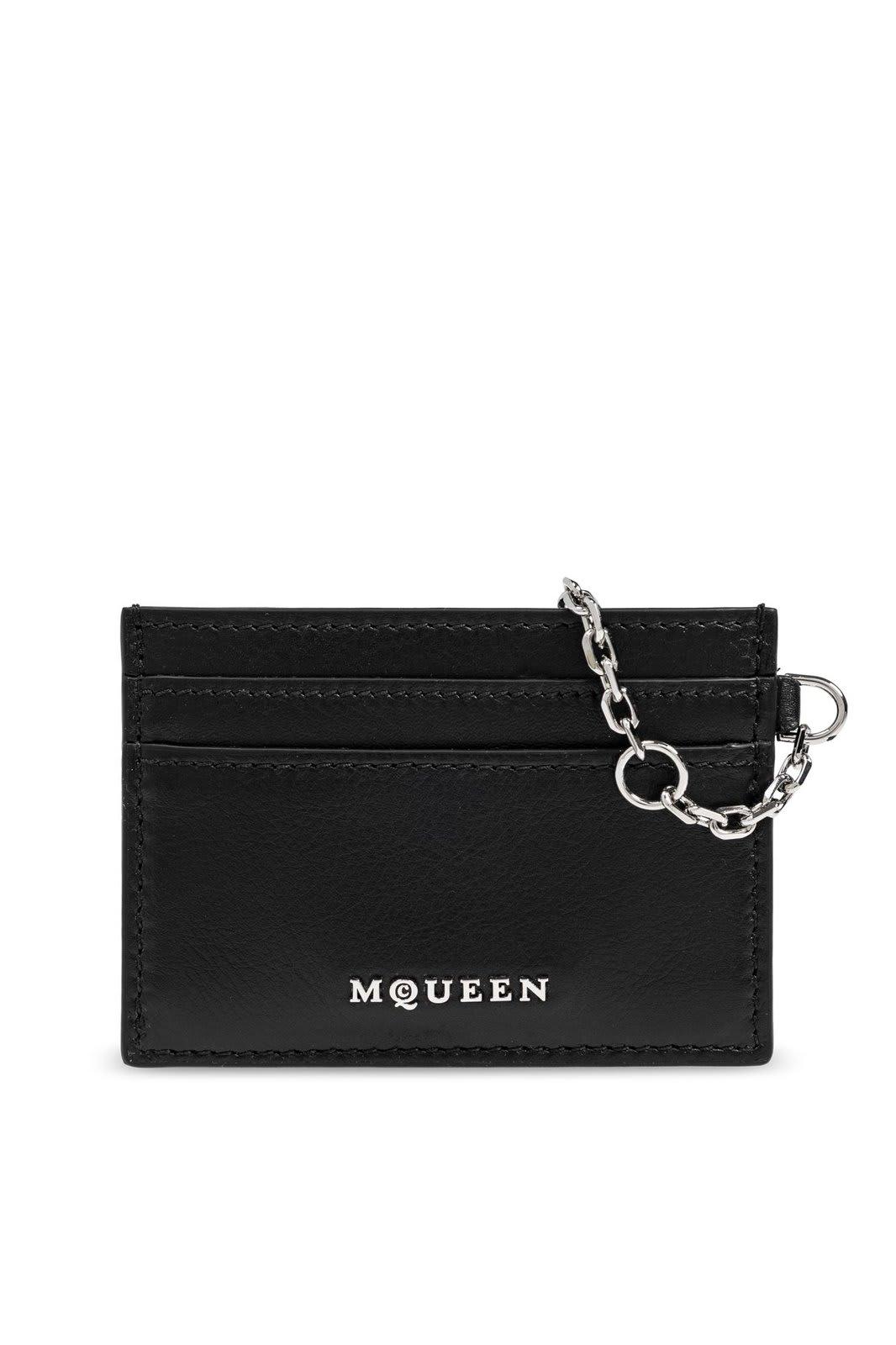 alexander mcqueen sling logo plaque card holder