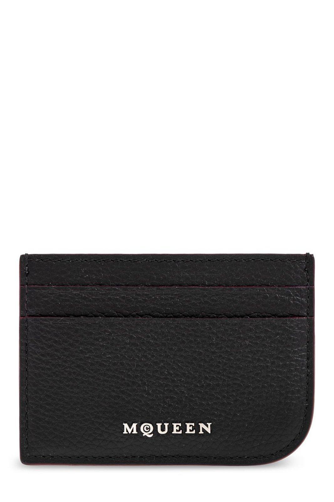 alexander mcqueen sling logo plaque card holder