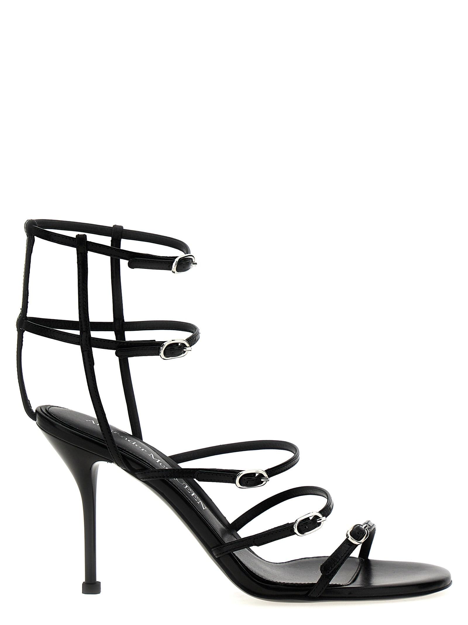 alexander mcqueen strap leather sandals