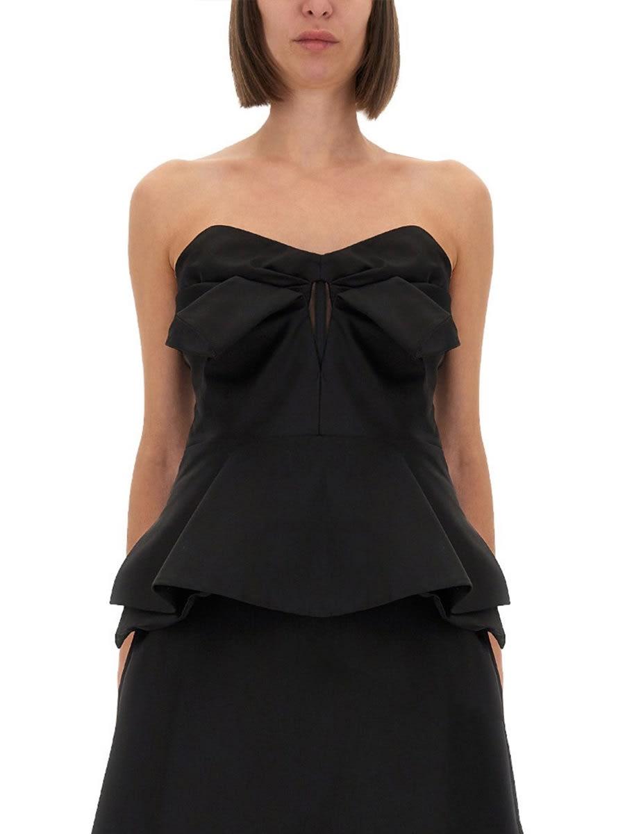 alexander mcqueen strapless corset top