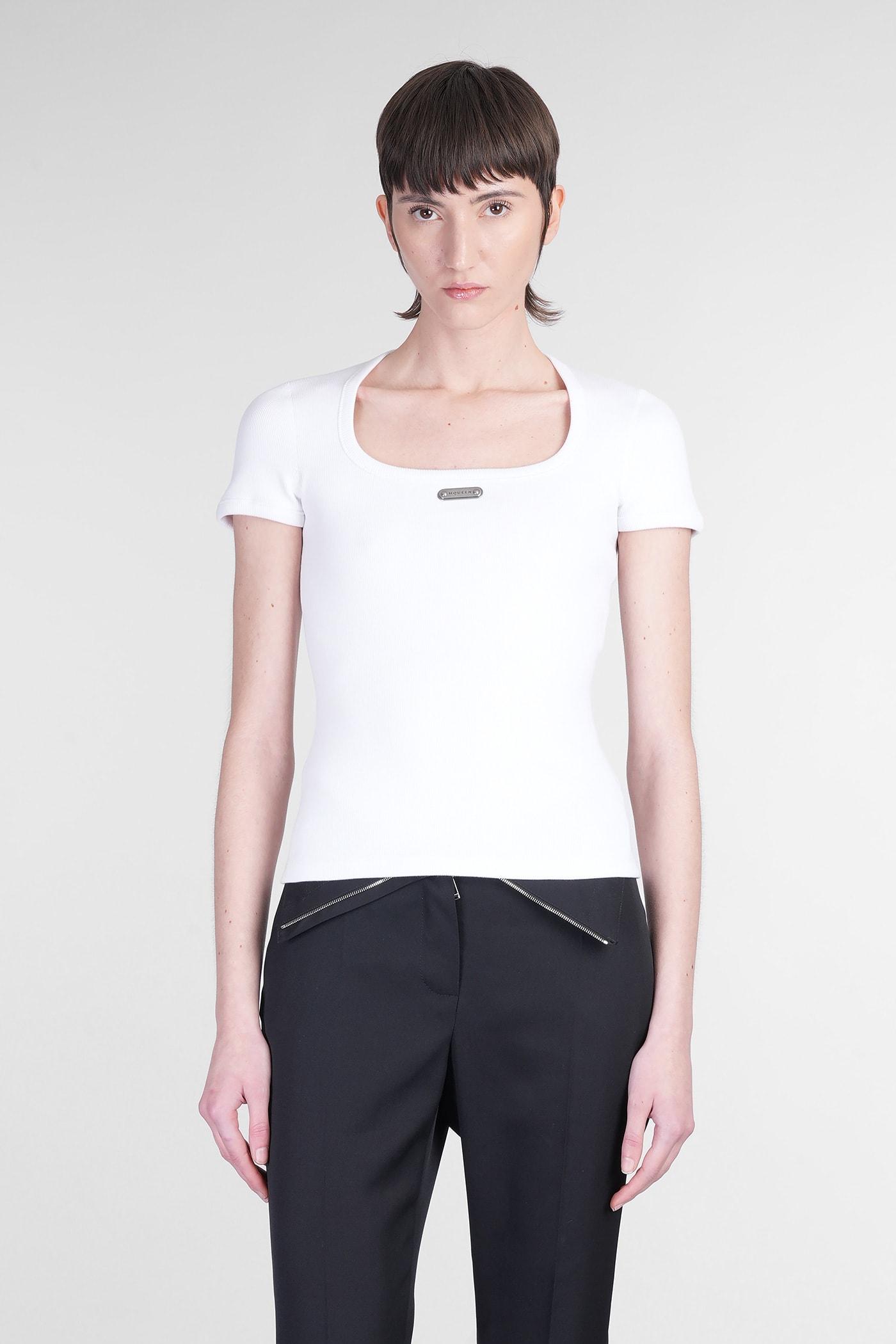 alexander mcqueen topwear in white cotton
