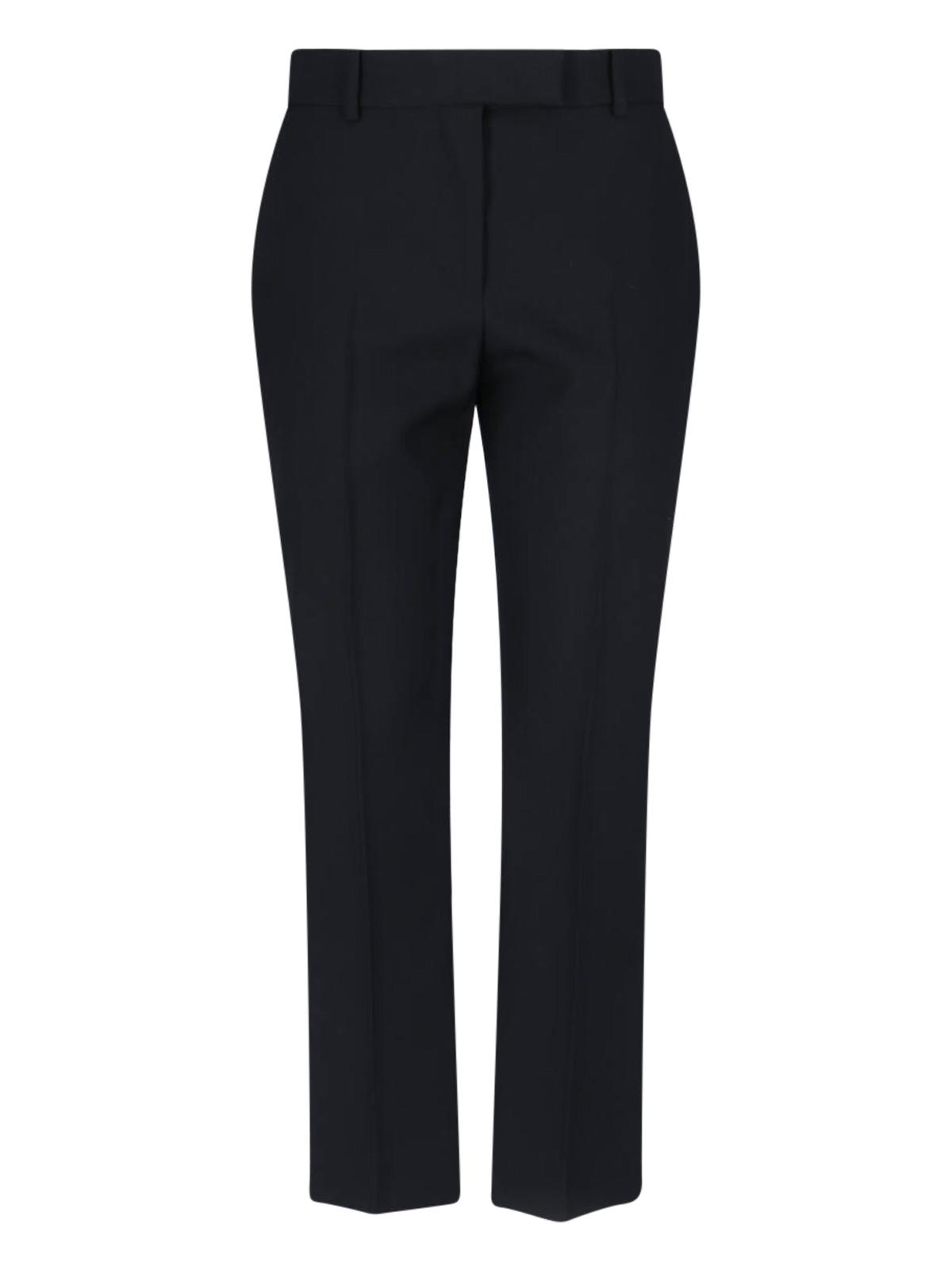 alexander mcqueen trousers black wool - women