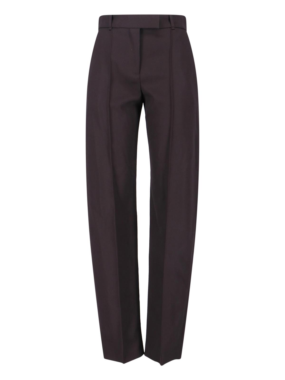 alexander mcqueen trousers brown wool - women