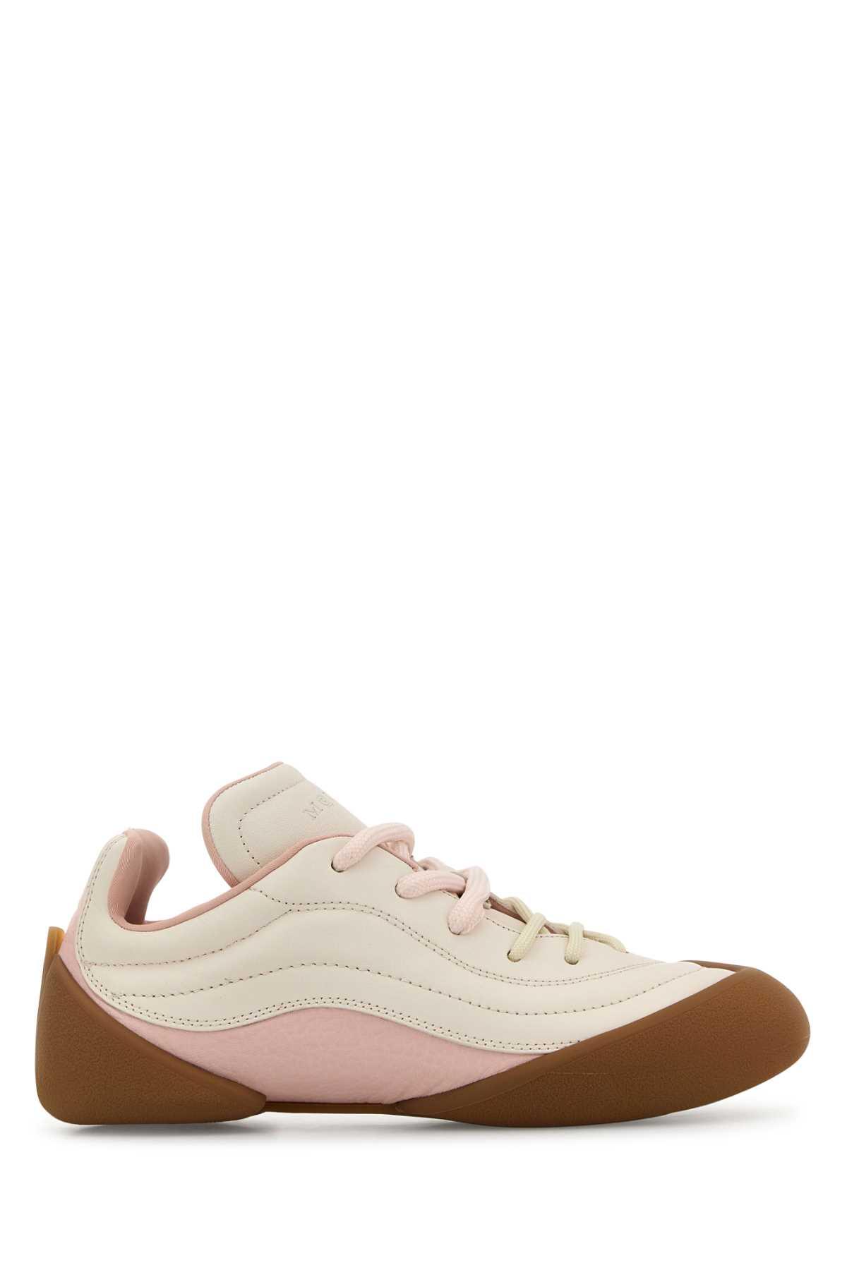 alexander mcqueen two-tone leather flexion sneakers