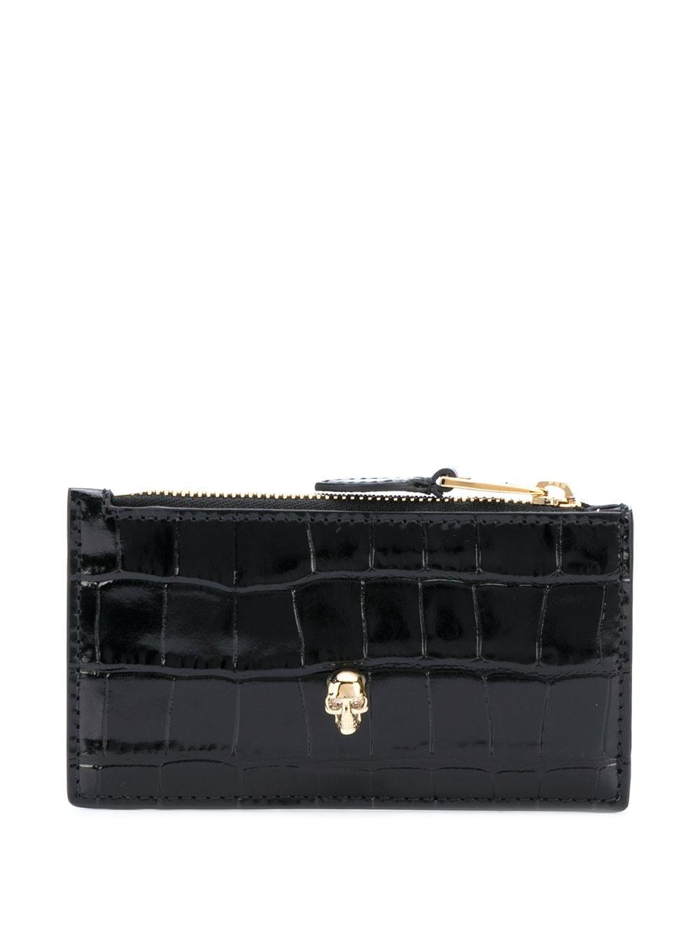 alexander mcqueen wallets black outer: leather - women