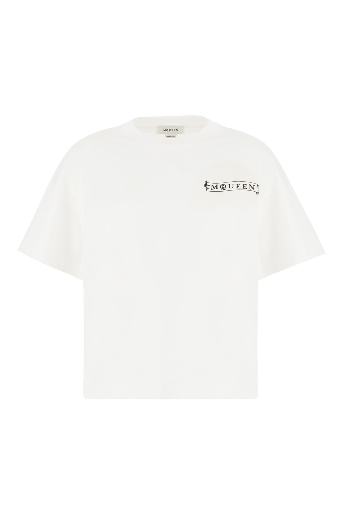 alexander mcqueen white cotton t-shirt