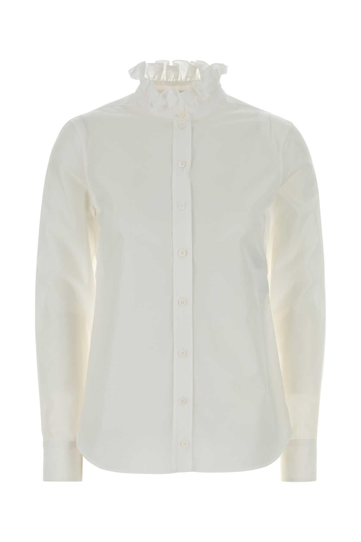 alexander mcqueen white poplin shirt