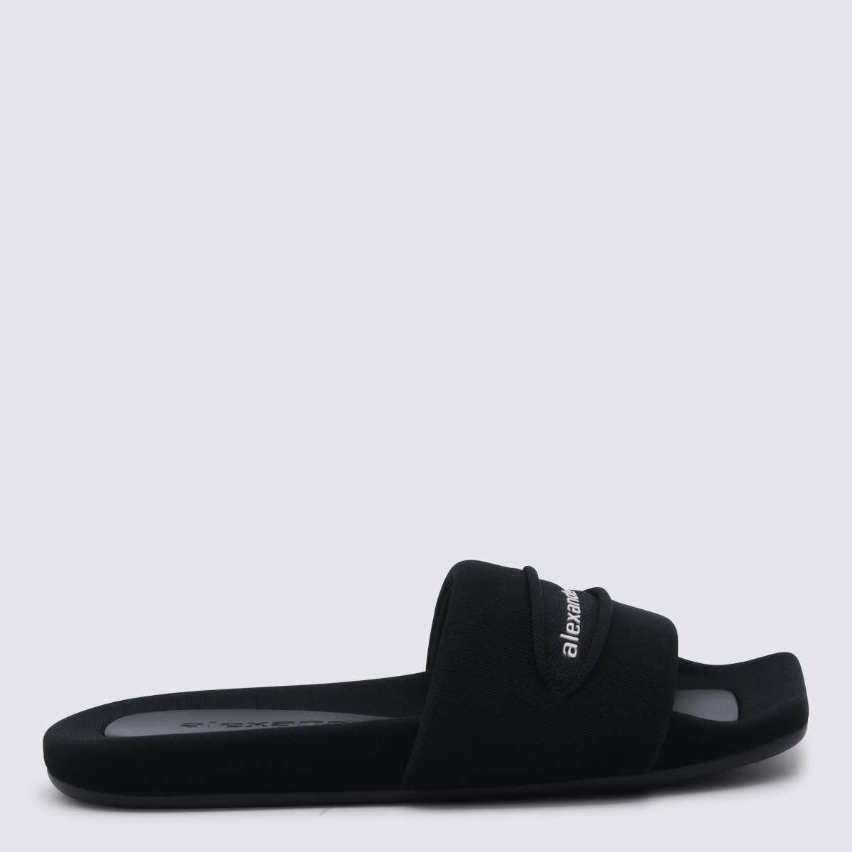 alexander wang black cotton flats
