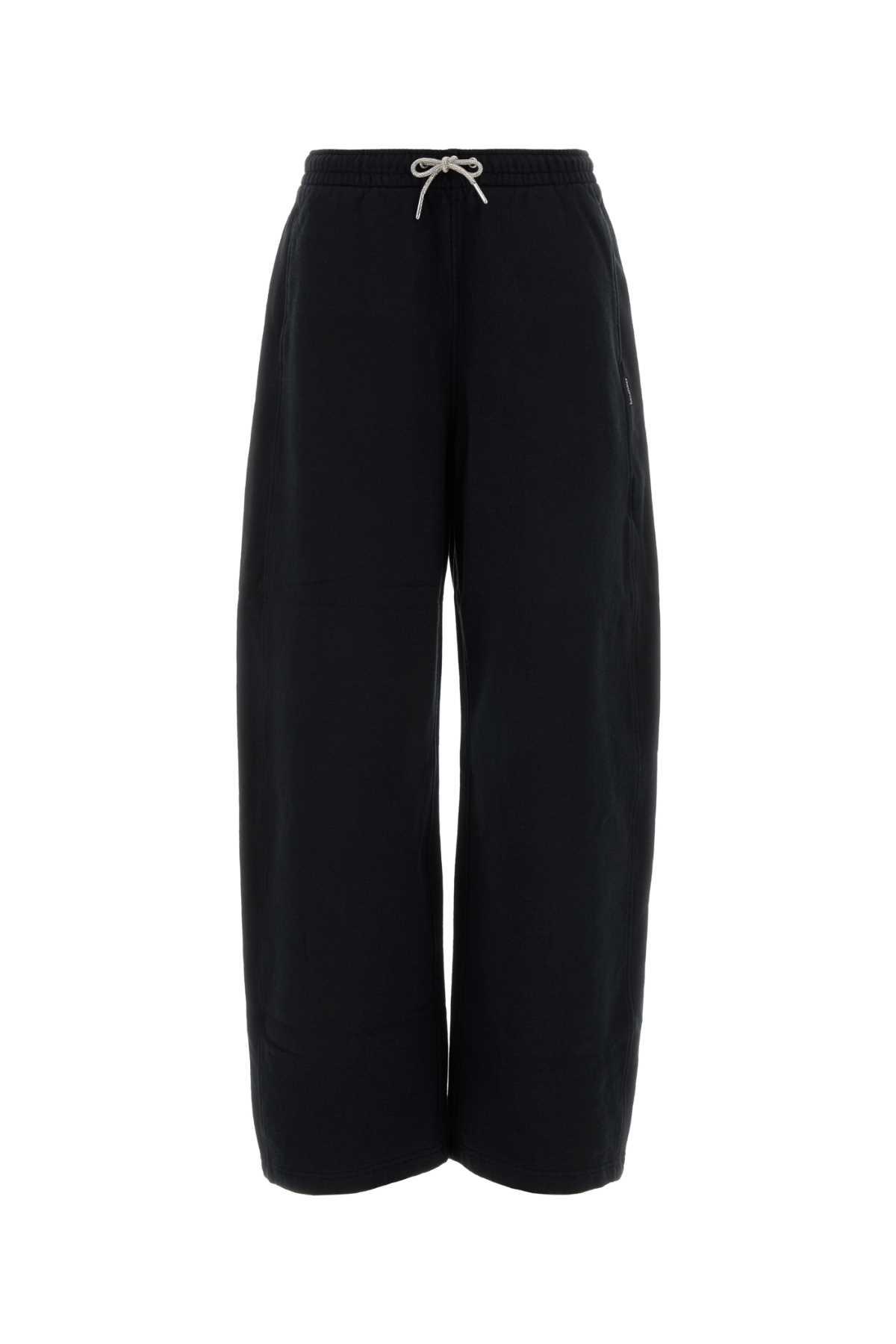 alexander wang black cotton joggers